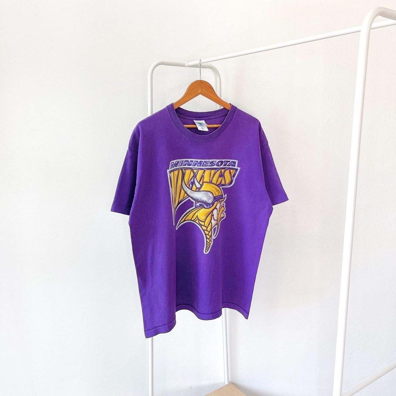 Vintage 90s Minnesota Vikings football Pro player purple t shirt XL Graphic Tee – Warm & Stylish · Must-Have Style