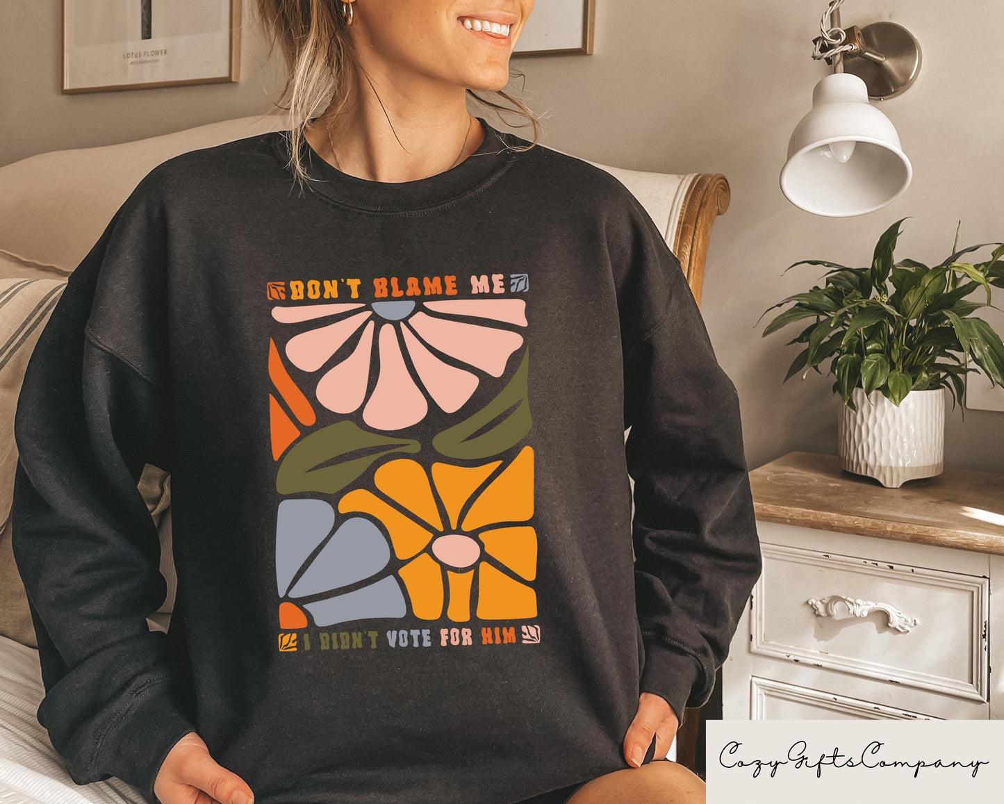 I Didn39t Vote For Him Sweatshirt Retro Feminist T shirt Democrat Shirt Kamala Harris Tee Trump Hater Gift Women39s Rights Crewneck Sweatshirt – Fan Favorite · Top Pick For Any Outfit