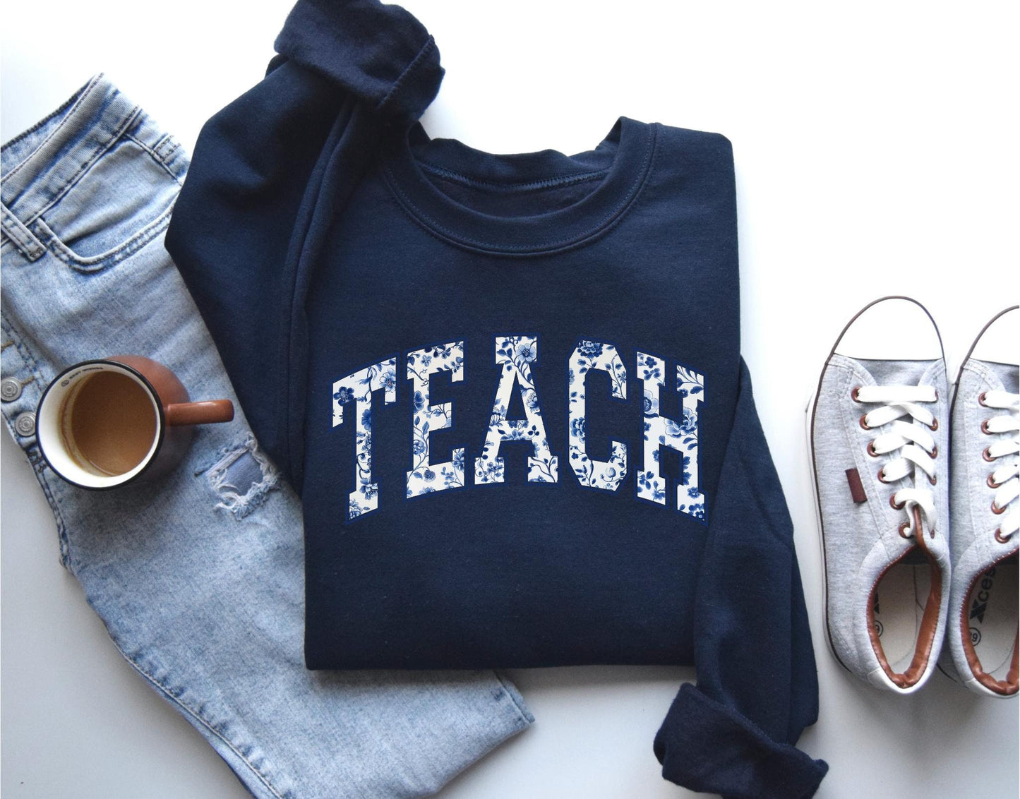 Floral Teach Sweatshirt Cute Teacher Sweatshirt Teacher Appreciation Gift Back To School Teacher Hoodie School ShirtTeacher sweatshirt Hoodie – Soft Feel · Great Gift For Fans
