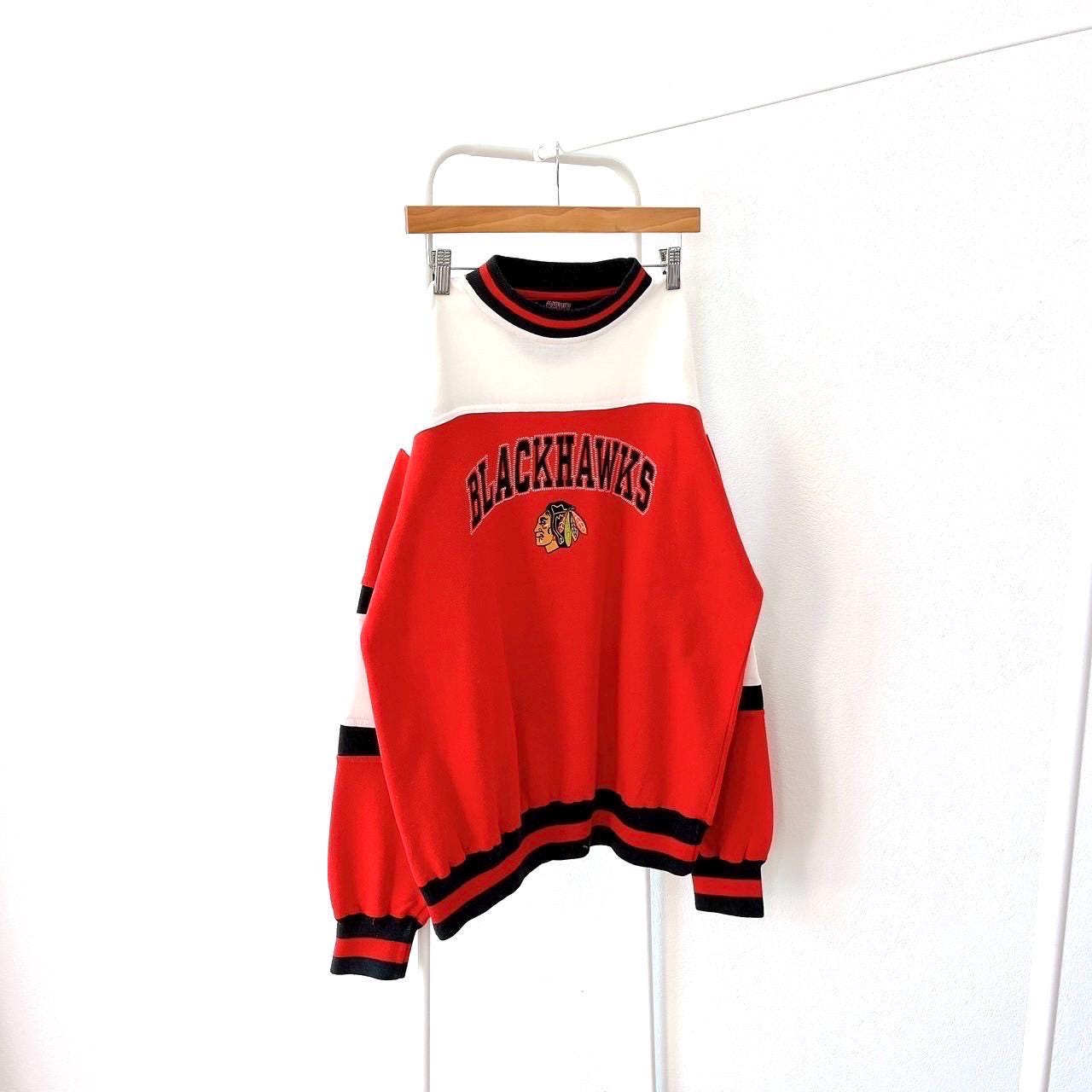 Vintage 90s Chicago Blackhawks hockey Savvy red sweatshirt L Sweatshirt – Bold Style · Top Pick For Any Outfit