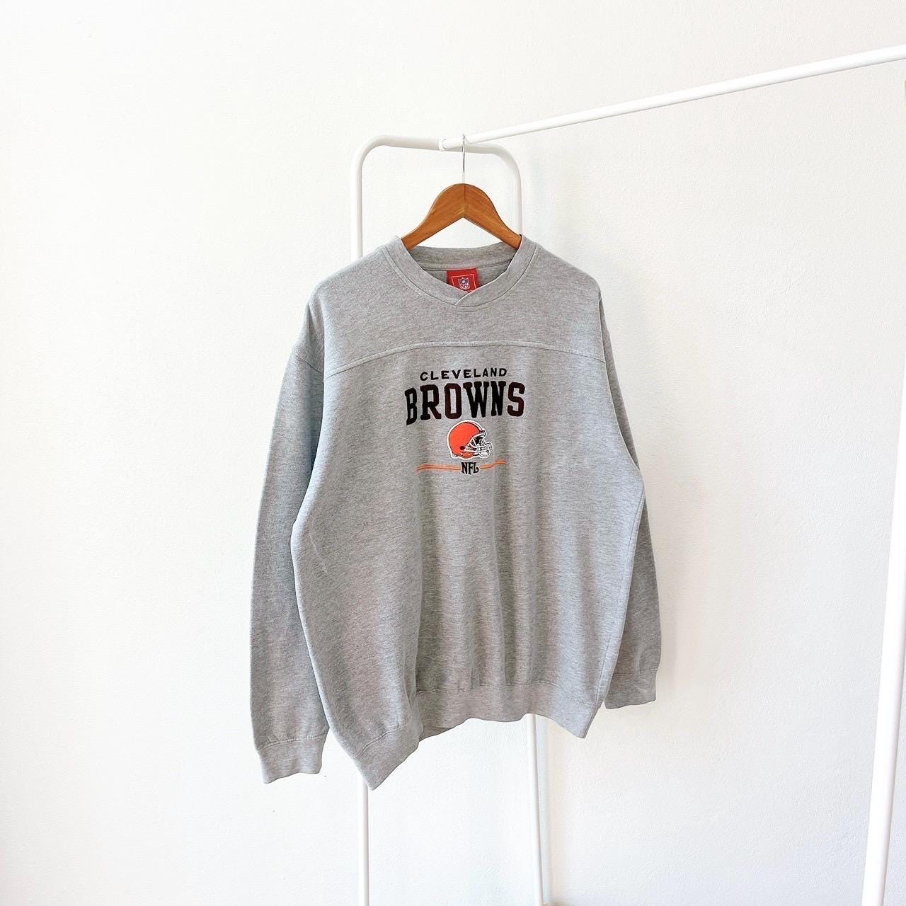 Vintage 90s Cleveland Browns football NFL gray sweatshirt L Sweatshirt – Soft Feel · Trending Graphic Apparel