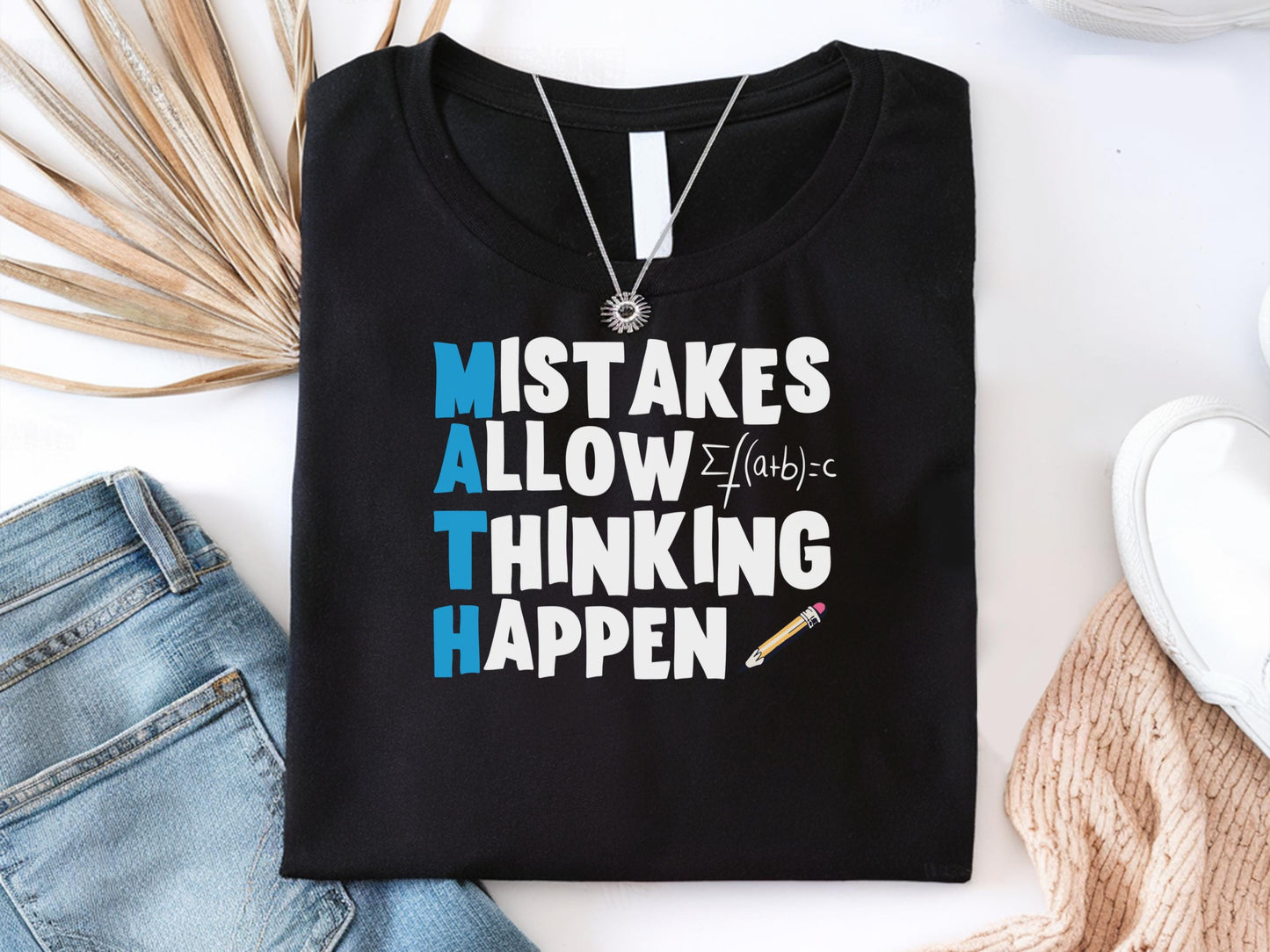 Mistakes Allow Thinking Happen Shirt Math Coach Shirt Gifted Shirt Math Teacher Gifted Shirt Math Teacher Math Teacher Tee Shirt Graphic Tee – Fan Favorite · High-Quality Print