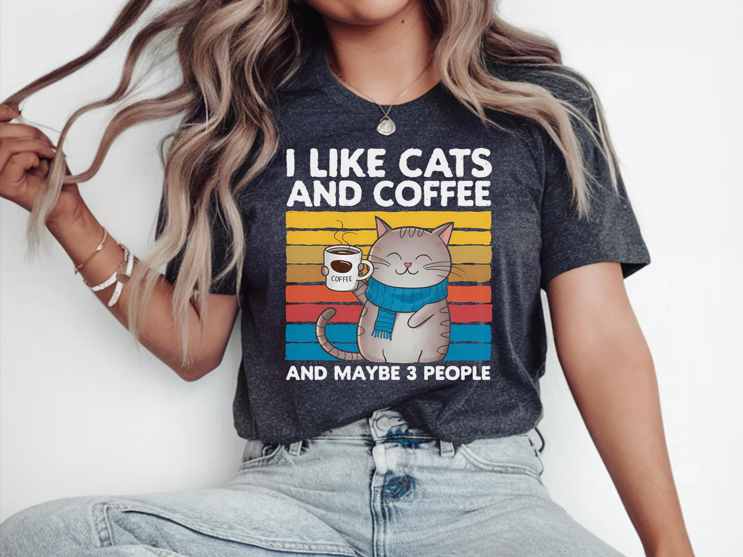 Coffee Lovers Shirt Cat Lovers Shirts Coffee Lover Tee Shirt Funny Coffee Lovers Shirt Giftful Cat Shirt Gifted Coffee Lover Shirt Graphic Tee – Cozy Vibes · High-Quality Print