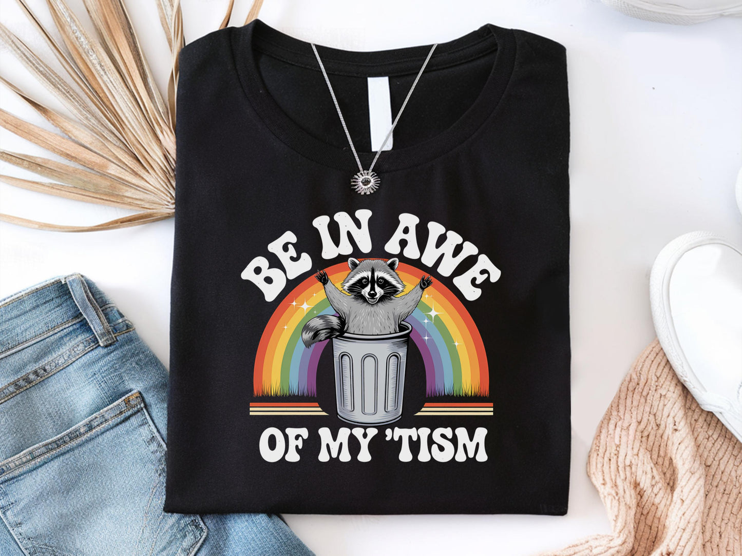 Be In Awe Of My Tism Shirt Autism Awareness Shirt Funny Raccoon Tee Shirts ADHD Autism Awareness Shirt Raccoon Tee Shirt Autistic Shirt Graphic Tee – Aesthetic Look · Great Gift For Fans