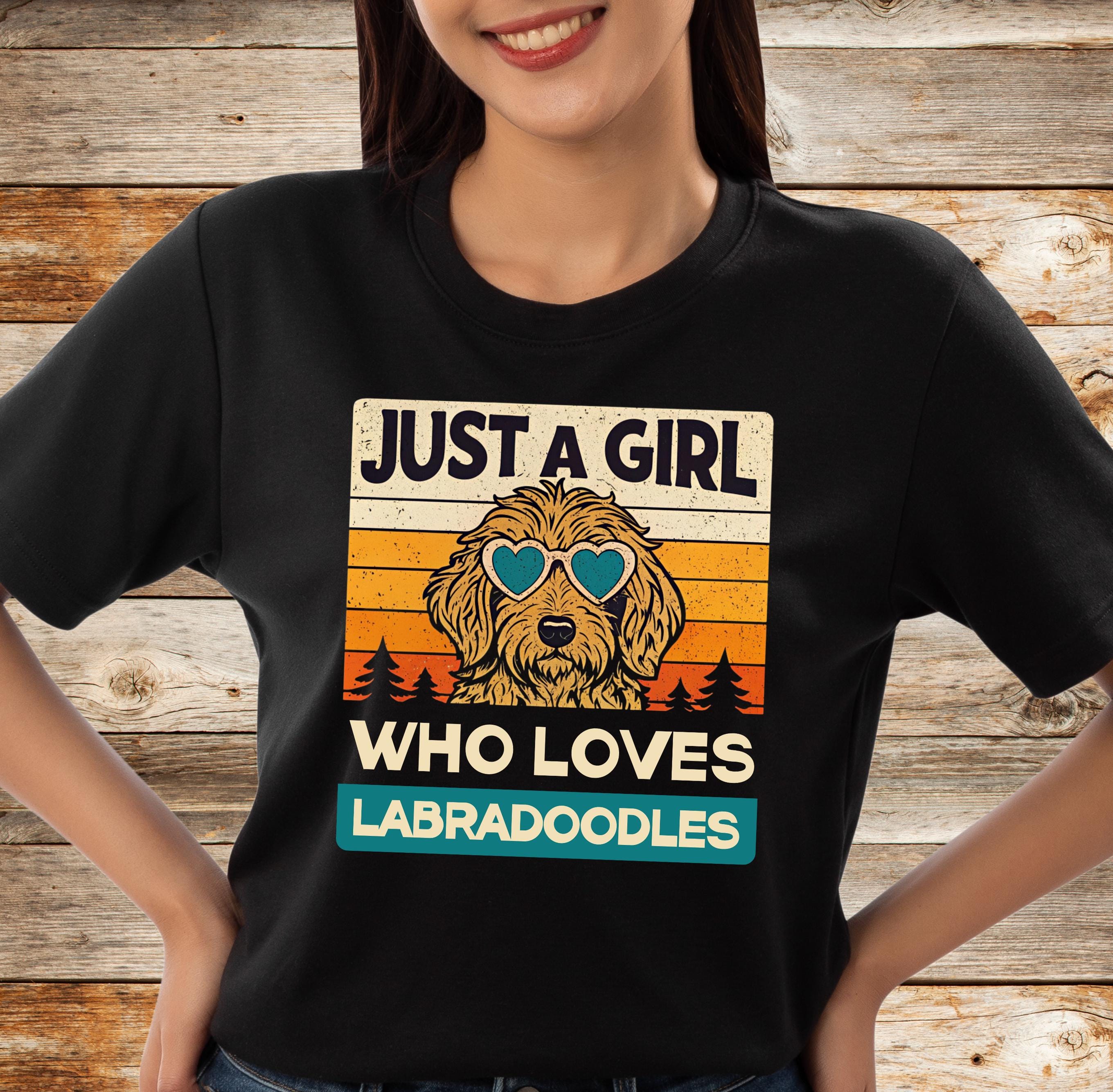 Just A Girl Who Loves Labradoodles Cute Labradoodle Dog Lover Gift Retro Vintage Style Graphic Tee Perfect Dog Mom T Shirt Graphic Tee – Feel-Good Design · Top Pick For Any Outfit
