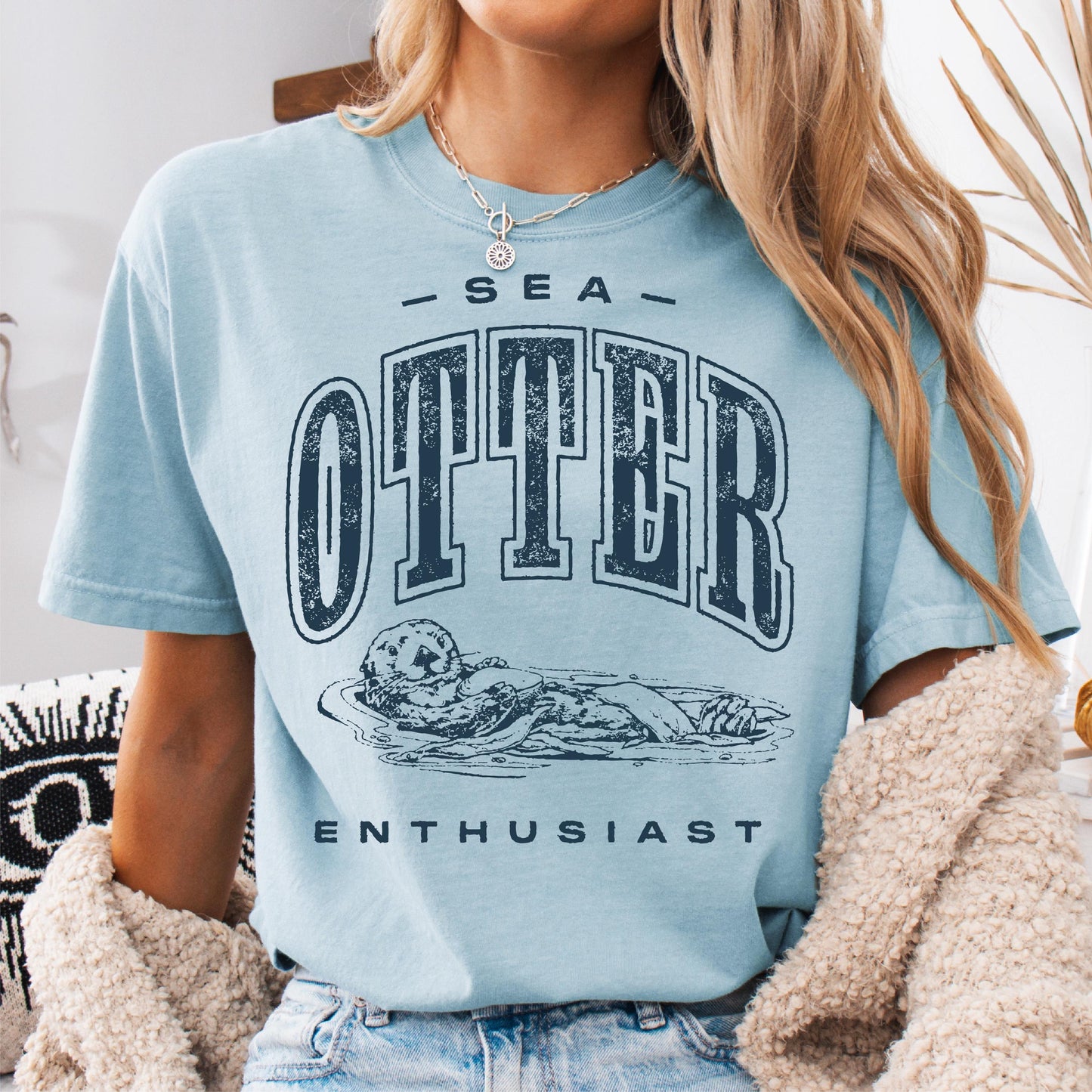 Sea Otter Enthusiast Shirt Marine Life Gift for Ocean Lovers Marine Biologists Graphic Tee – Warm & Stylish · Great Gift For Fans