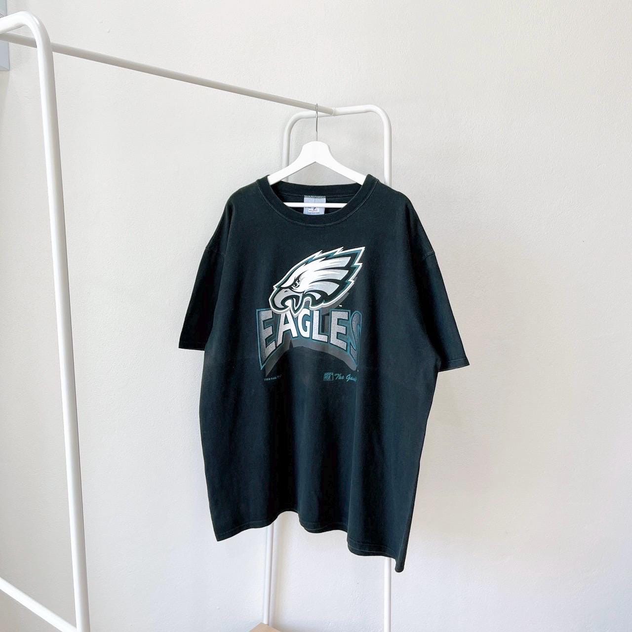 Vintage 90s Philadelphia Eagles football vintage The game black t shirt XXL Graphic Tee – Soft Feel · Trending Graphic Apparel