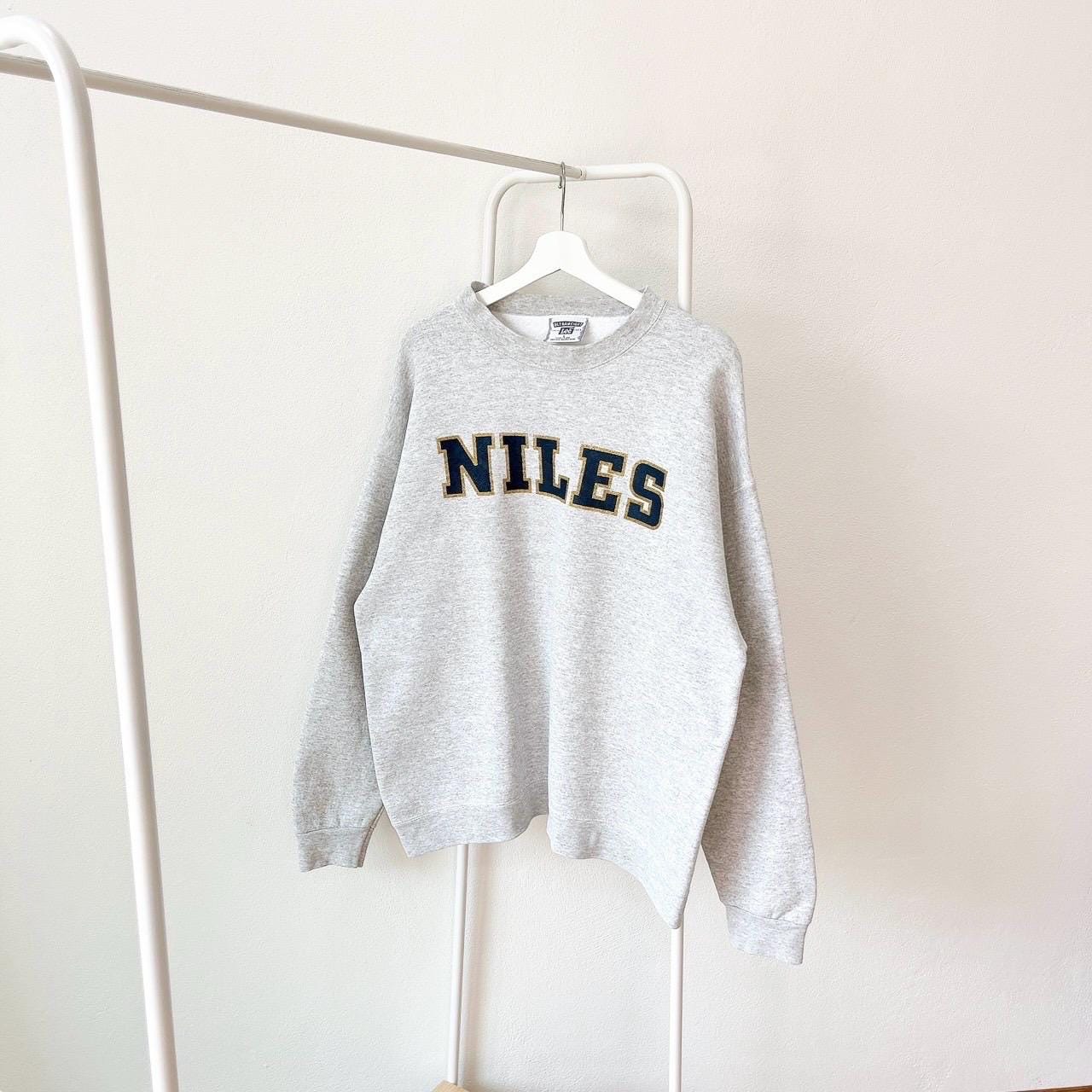 Vintage 90s Niles Niles spell out Made in USA vintage Lee sport gray sweatshirt L Sweatshirt – Bold Style · Top Pick For Any Outfit