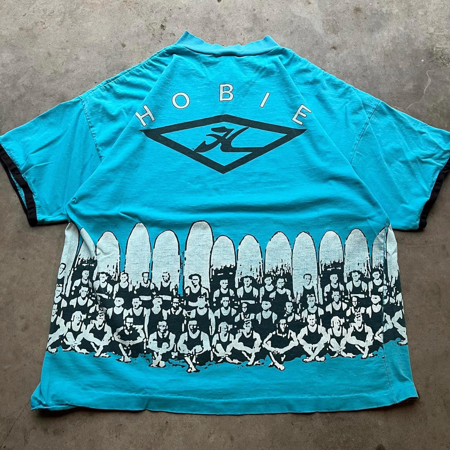 Vintage Rare 90s Hobie Surf Double Sided Ocean Sports Shirt Graphic Tee – Premium Graphic · High-Quality Print