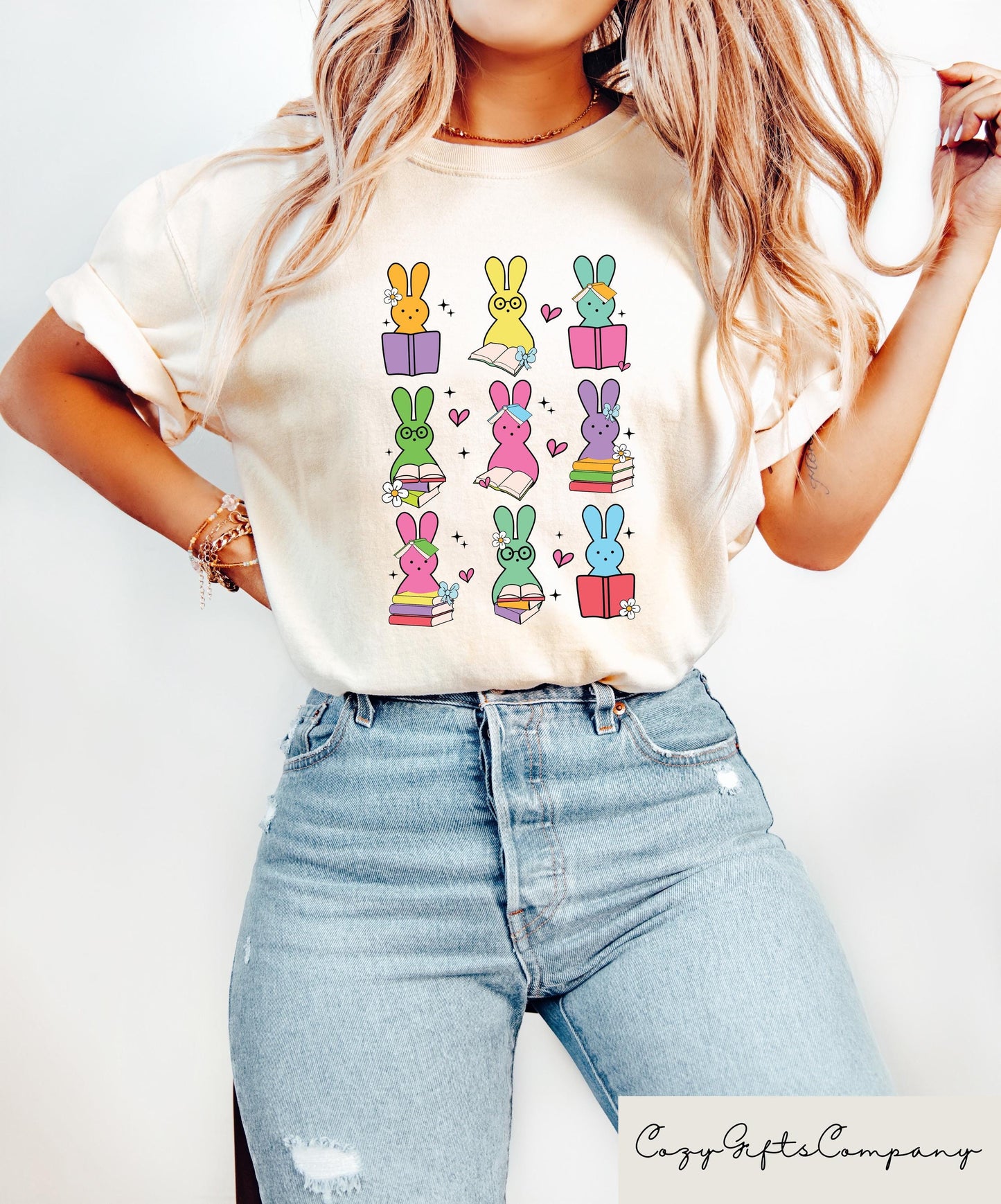 Teacher Easter T shirt Teacher Reading Shirt Easter Bunnies Sweatshirt Book Lovers Gift Cute Teacher Bunny Tee Easter Teacher Hoodie Hoodie – Fan Favorite · Trending Graphic Apparel