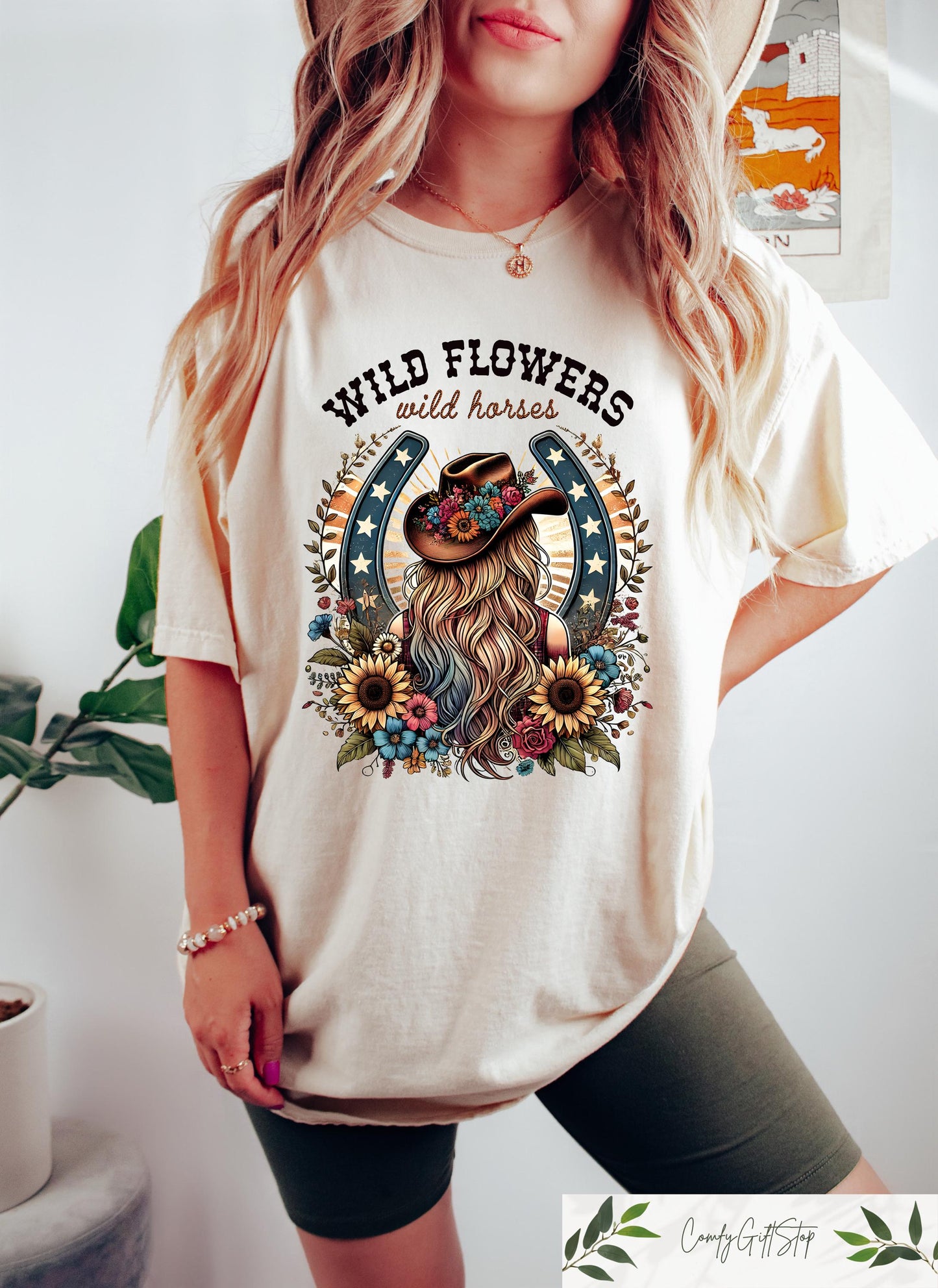 Wild Flowers Wild Horses Tshirt Wild Flowers Shirt Country Girl Sweatshirt Western Mom Gift Retro Cowgirl Crewneck Western Rodeo Outfit Sweatshirt – Everyday Comfort · Great Gift For Fans