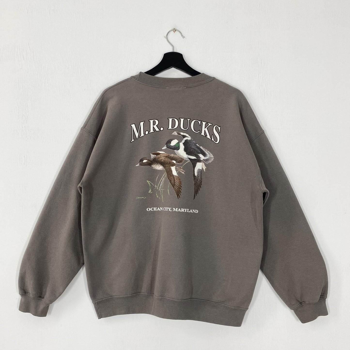 Vintage Outdoor Outfitters Sweatshirt Mr Ducks Crewneck Ducks Sweater Pullover National Wildlife Duck Habitat Print Logo Blue Large Sweatshirt – Feel-Good Design · Great Gift For Fans