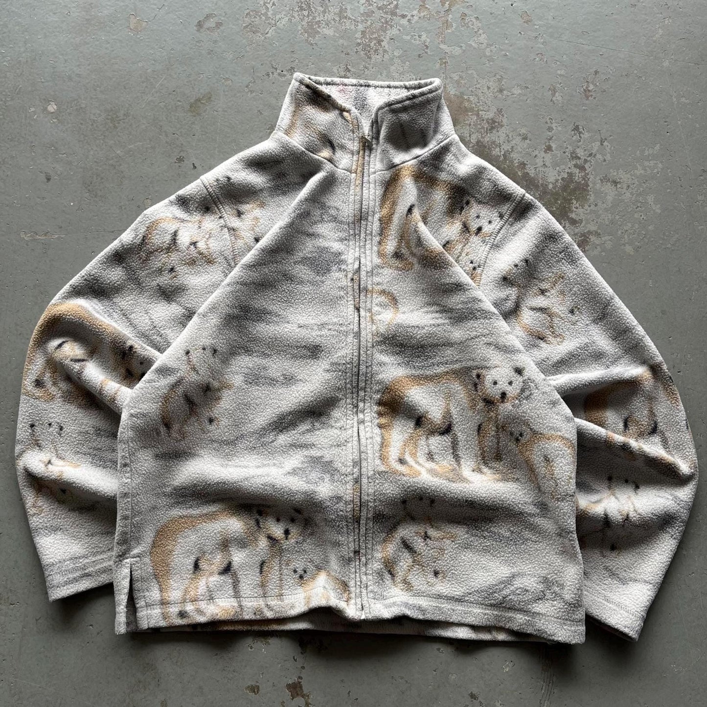 Vintage 90s Y2K Polar Bears Nature Fleece AOP Grunge Jacket Graphic Tee – Warm & Stylish · Perfect For Daily Wear