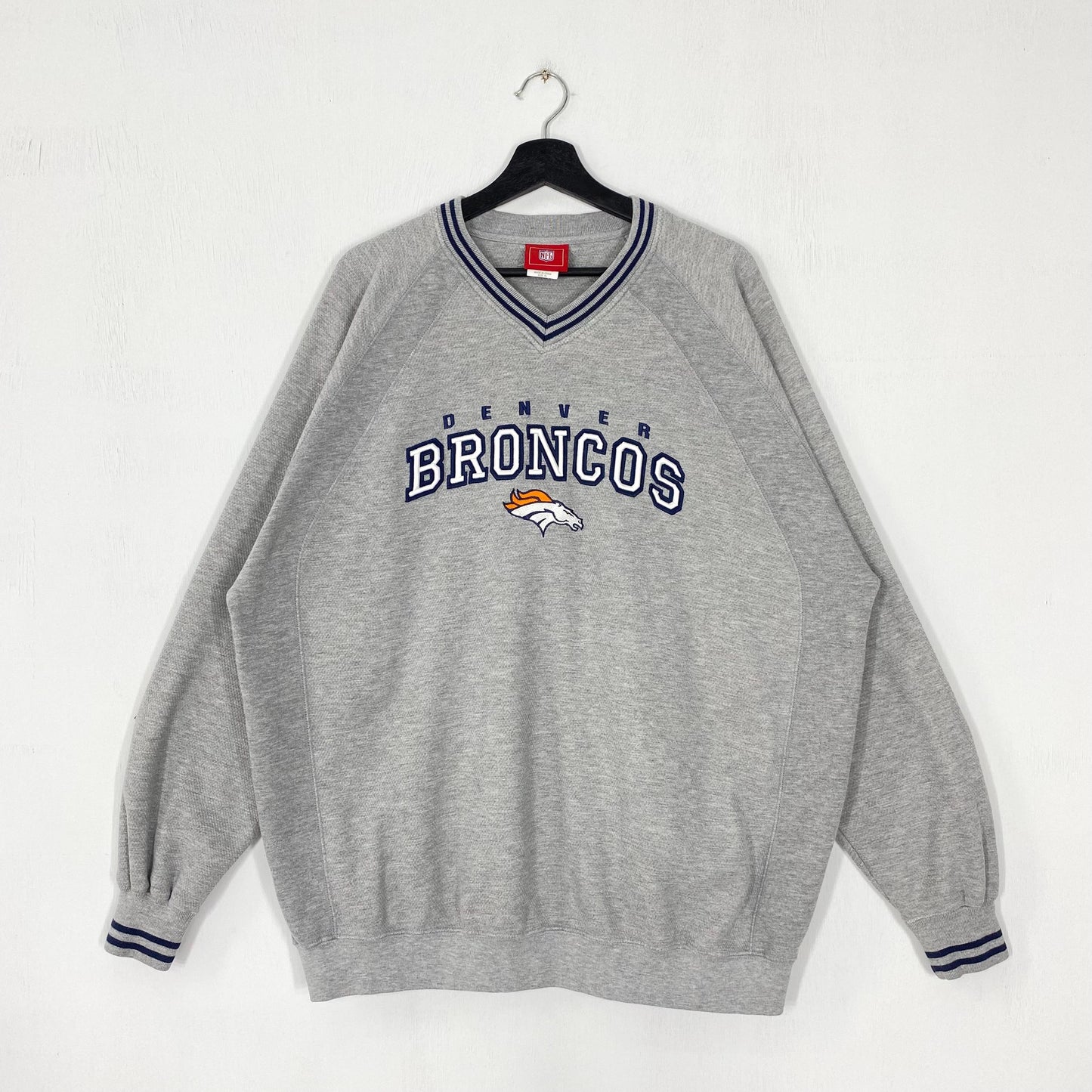 Vintage Denver Broncos Sweatshirt Denver Broncos Crewneck Broncos Sweater Pullover Sportswear NFL Denver Broncos Embroidered Logo XLarge Sweatshirt – Cozy Vibes · Top Pick For Any Outfit