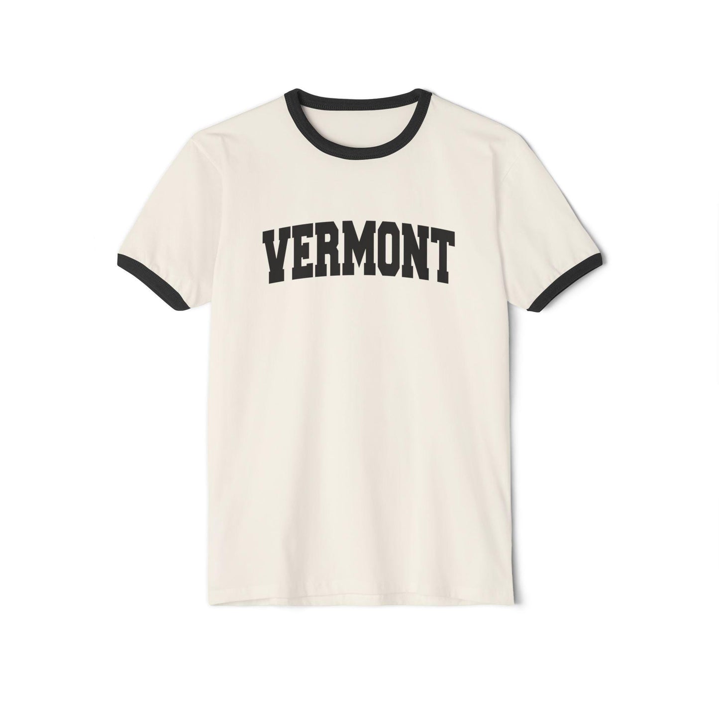 Vermont Cotton Ringer Graphic Tee Unisex Vermont T Shirt Vintage Style Tee Men39sWomen39s Tee Collegiate Style Graphic Tee – Bold Style · High-Quality Print