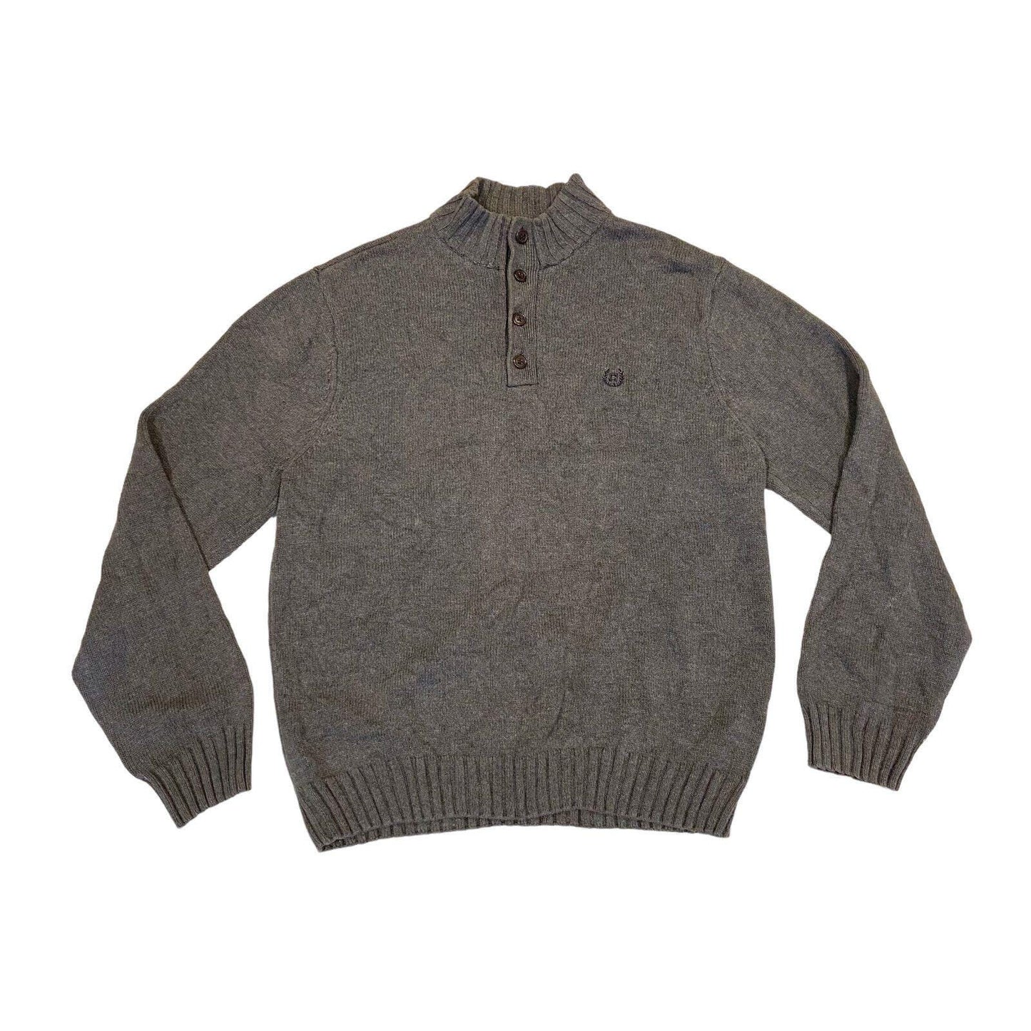 Ralph Lauren Chaps Jumper Vintage Designer Grey Cotton Knit Button Up Sweater Graphic Tee – Easygoing Wear · Trending Graphic Apparel