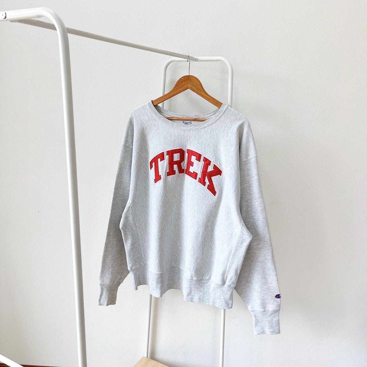 Vintage 90s Trek Trek spell out Vintage Champion gray sweatshirt XL Sweatshirt – Feel-Good Design · Must-Have Style