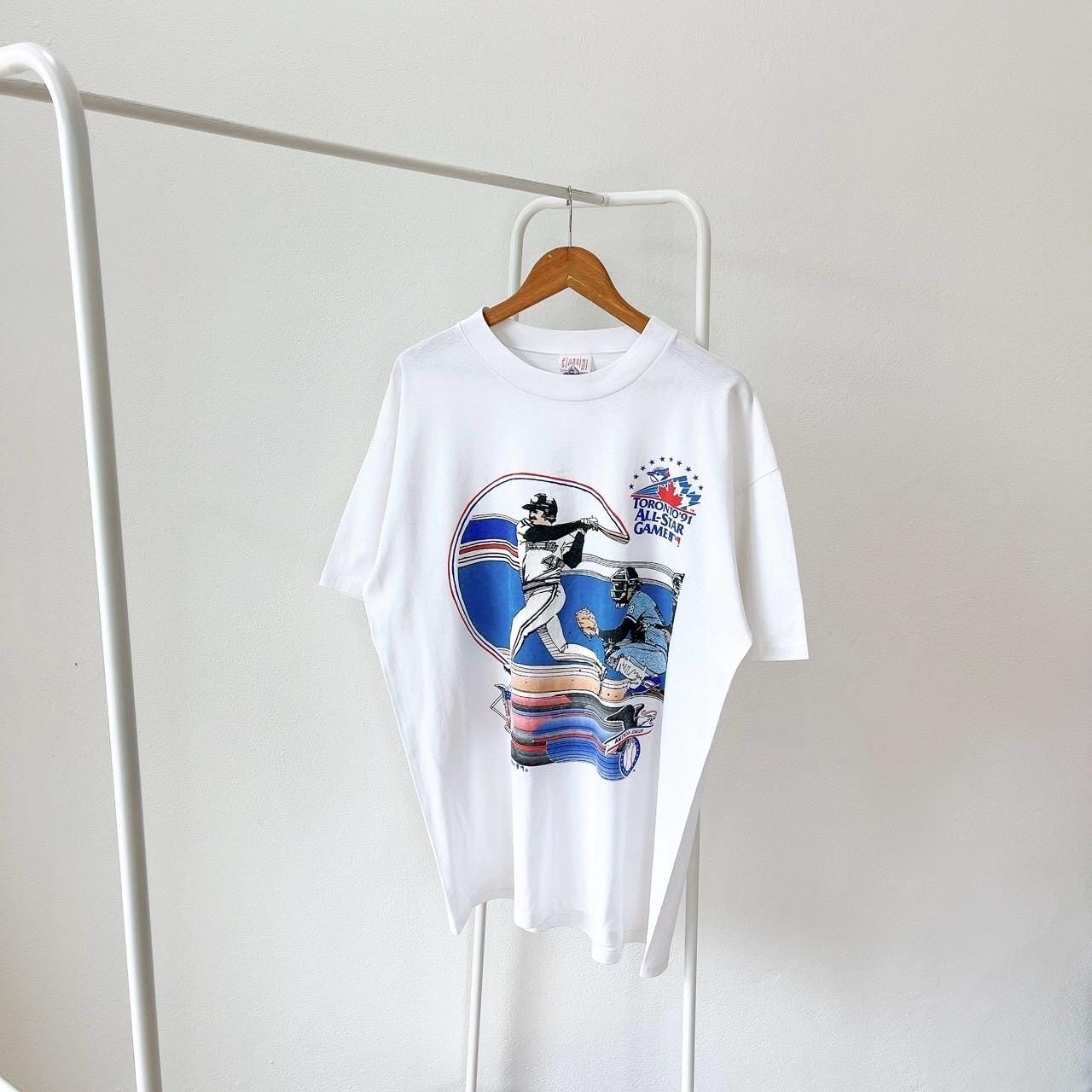 Vintage 90s Toronto Blue jays All star game baseball 1991 vintage Glardini white t shirt L Graphic Tee – Cozy Vibes · Top Pick For Any Outfit