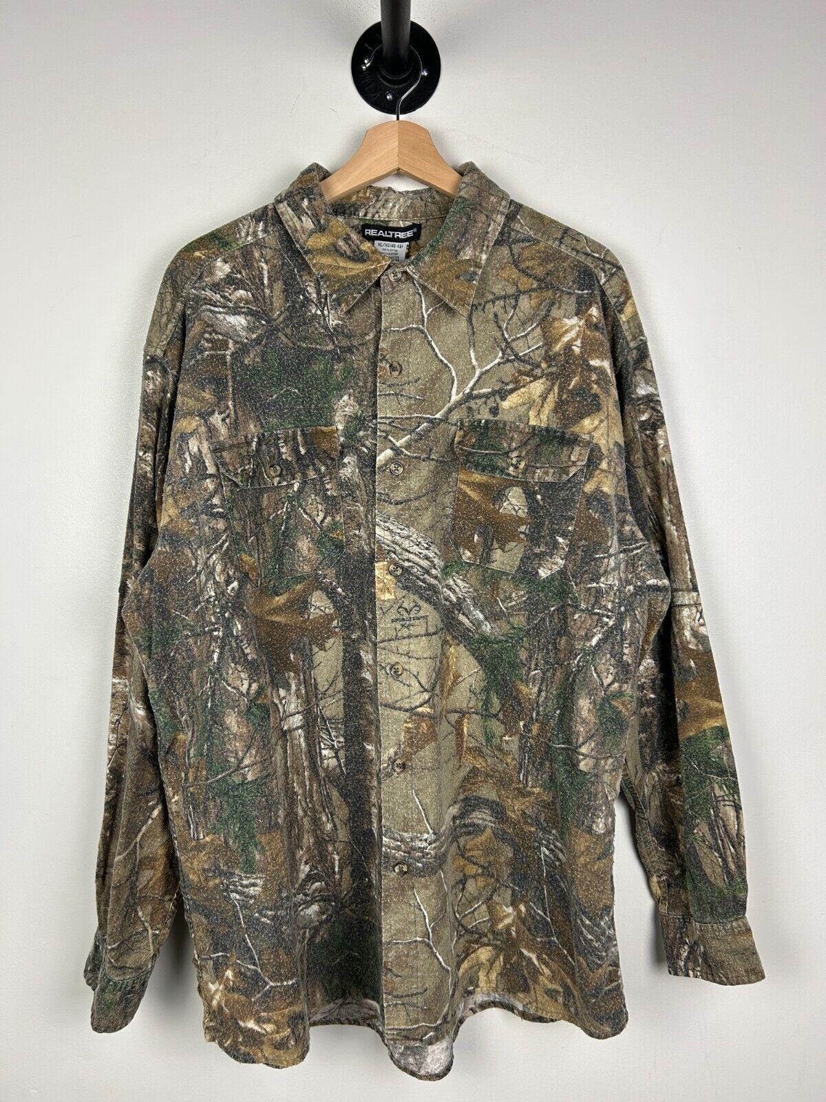 Vintage Real Tree Camo Button Up Long Sleeve Shirt Size XL Graphic Tee – Bold Style · Trending Graphic Apparel