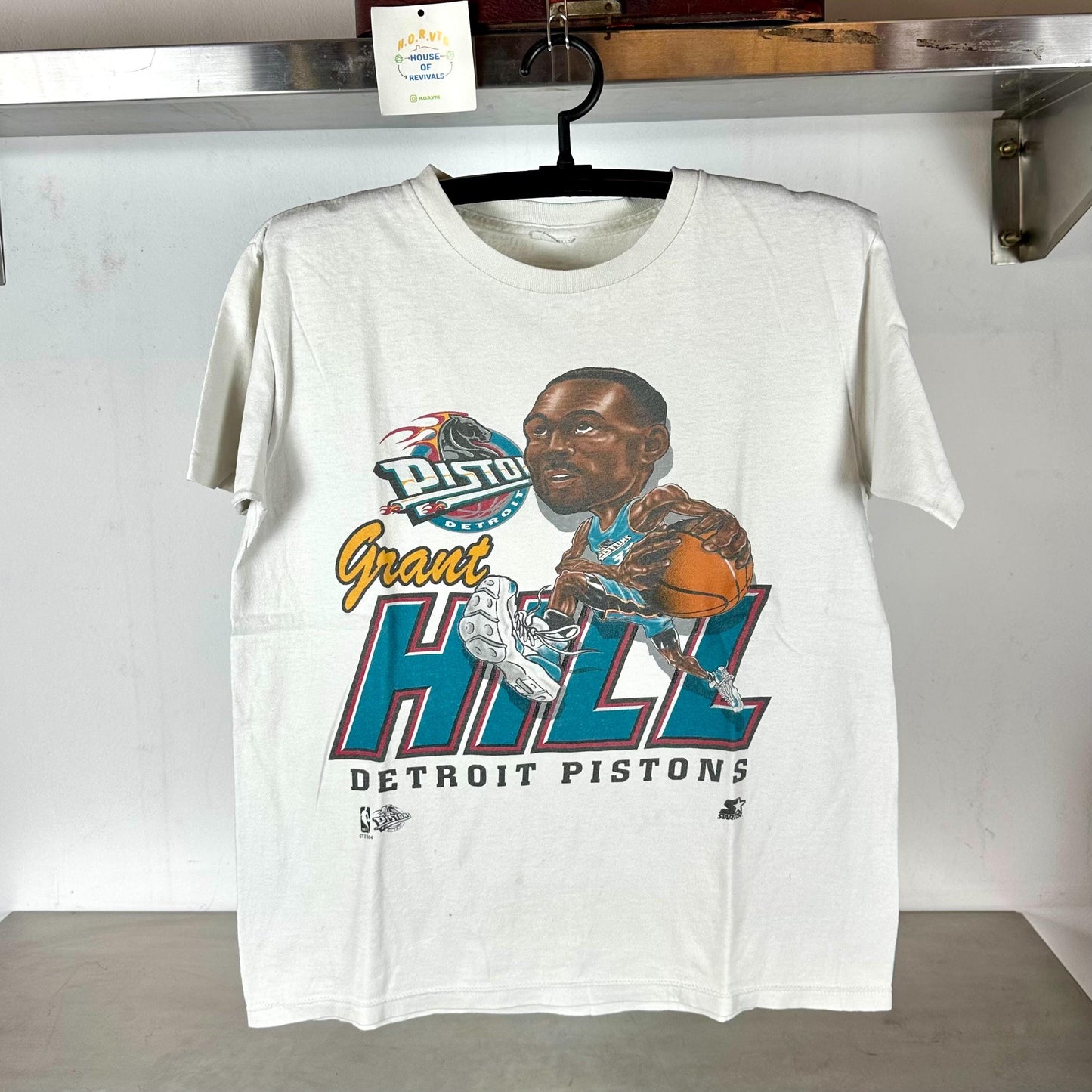Vintage 90s Grant Hill Detroit Pistons NBA Caricature single stitch T shirt Vintage Detroit Pistons Tshirt Vintage Sports Tshirt Graphic Tee – Easygoing Wear · Great Gift For Fans