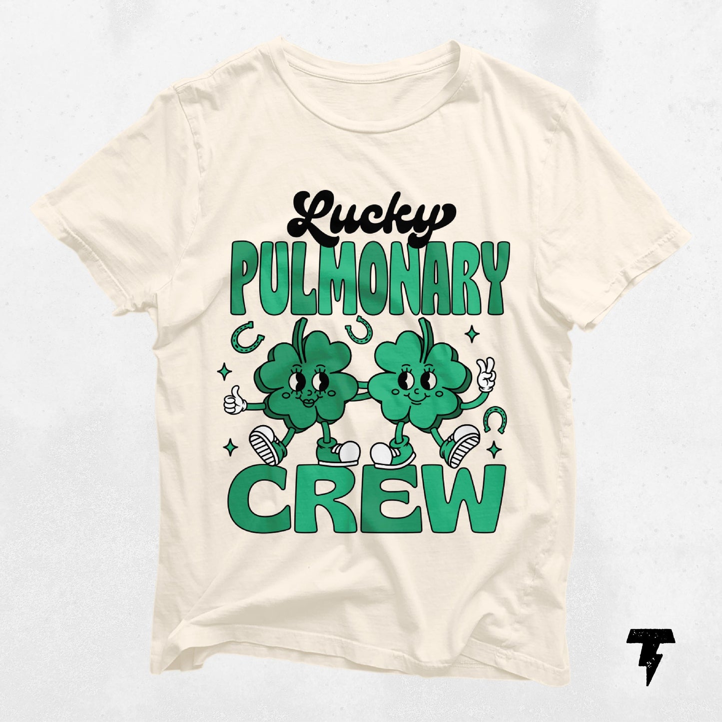 St Patricks Day Lucky Pulmonary Crew Shirt for Respiratory Therapists Nurses Shamrock Gifts Green Tee Graphic Tee – Premium Graphic · Top Pick For Any Outfit