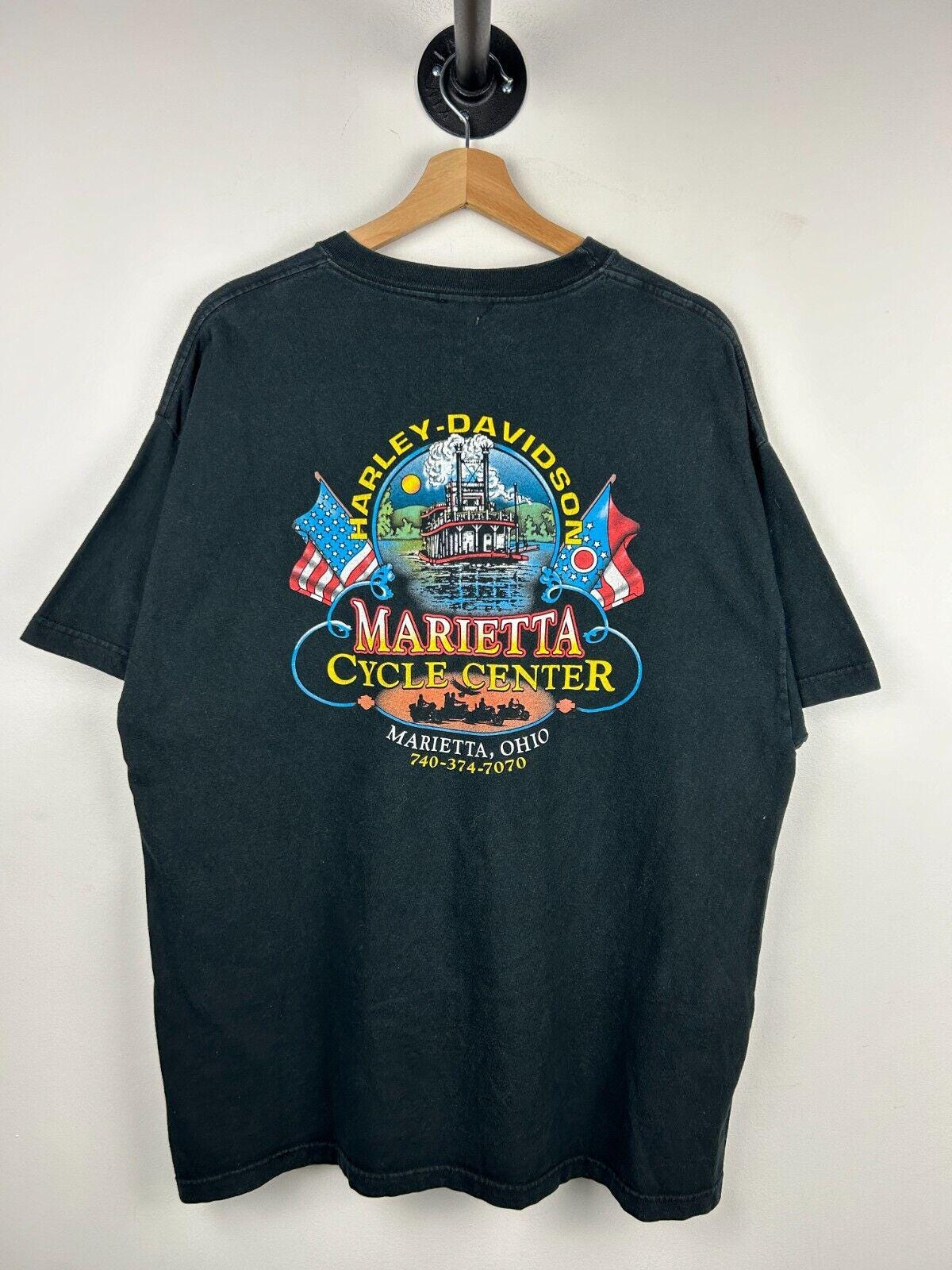 Vintage Harley Davidson Ohio Black Tee Size XL Graphic Tee – Bold Style · Trending Graphic Apparel