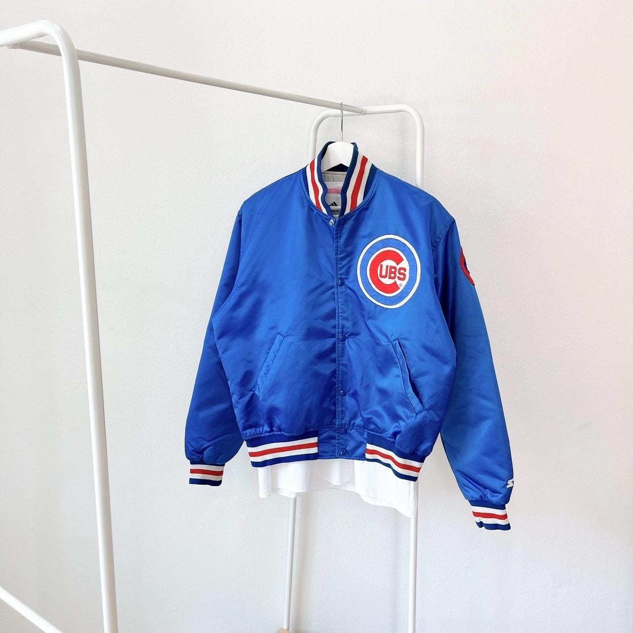Vintage 90s Chicago Cubs MLB baseball vintage Dimond X Starter blue bomber jacket M Graphic Tee – Soft Feel · Trending Graphic Apparel