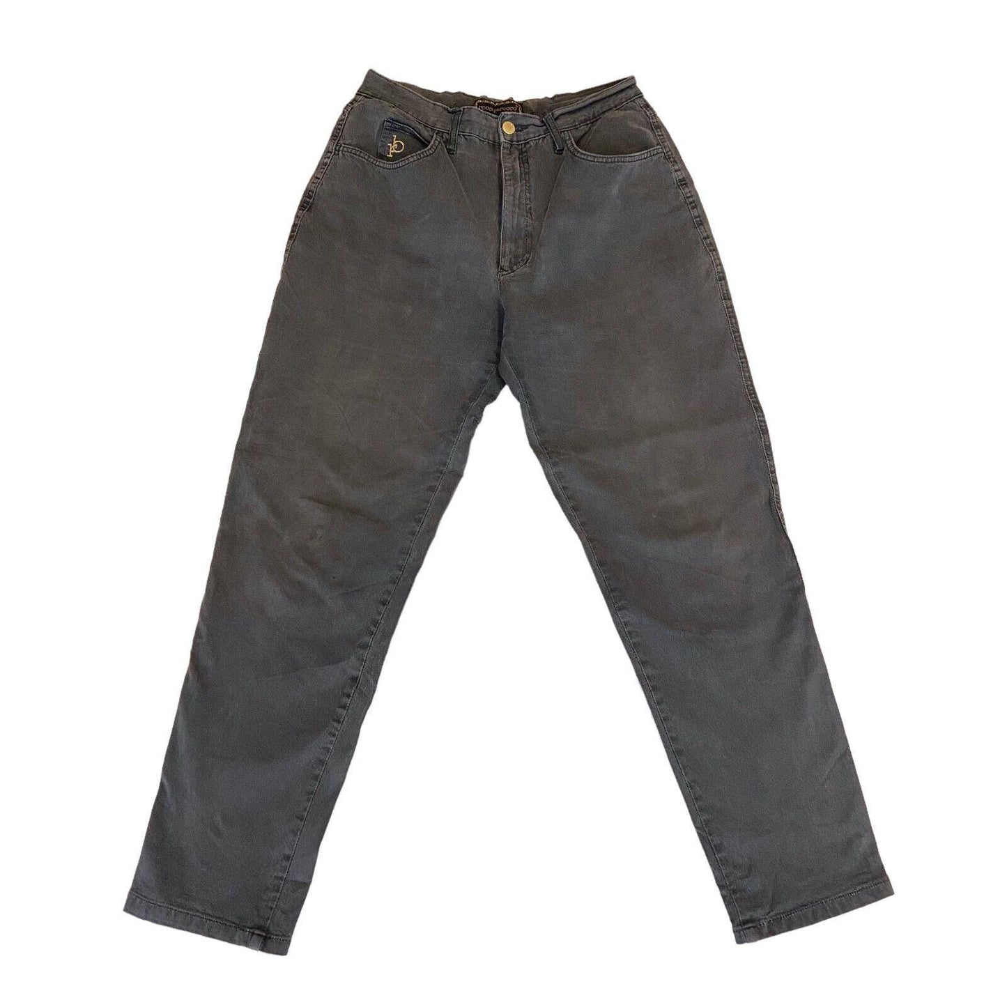 Roccobarocco Womens Tapered Jeans Vintage High Waist Designer Dark Grey Denim Graphic Tee – Soft Feel · Perfect For Daily Wear