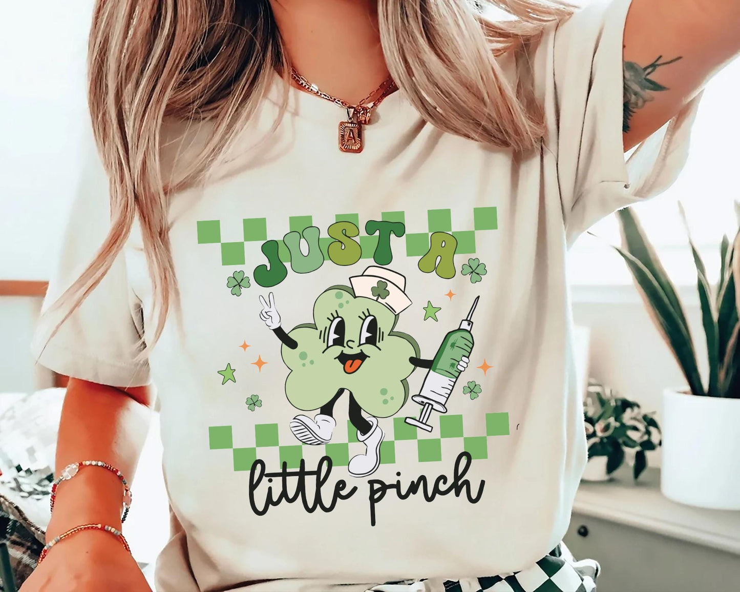 Just A Little Pinch Nurse Shirt St Patrick39s Day Nurse Sweatshirt Lucky Nurse Shamrock ShirtNurse St Patty39s Nurse Clover Sweatshirt – Premium Graphic · Must-Have Style