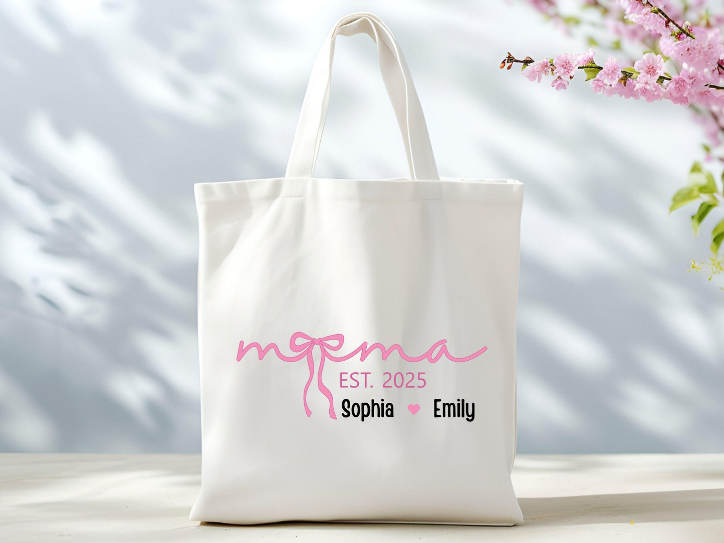 Custom Mama Coquette Tote Bag Personalized Mama With Children Names Tote Mother39s Day Gift Baby Shower Birthday Gift Bag Gift for Mom Tote Bag – Premium Graphic · Perfect For Daily Wear