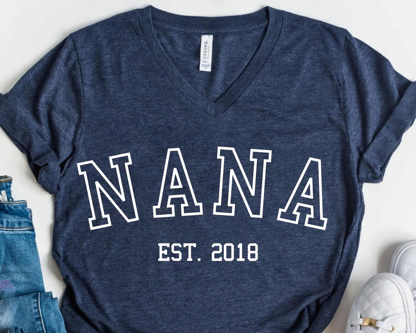 Personalized Nana Est Date Shirt Nana Tshirt Nana Shirt Gift for Nana Nana Tee Nana Est Date Graphic Tee – Aesthetic Look · Must-Have Style