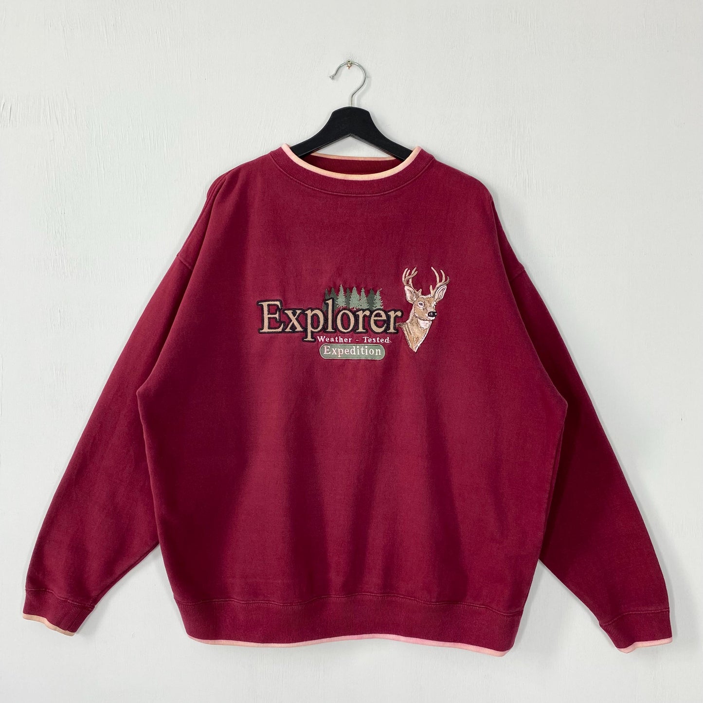 Vintage 90s Outdoor Outfitters Sweatshirt Ducks Crewneck Deer Sweater Pullover National Wildlife Ducks Unlimited Embroidered Logo Red XLarge Sweatshirt – Aesthetic Look · Top Pick For Any Outfit