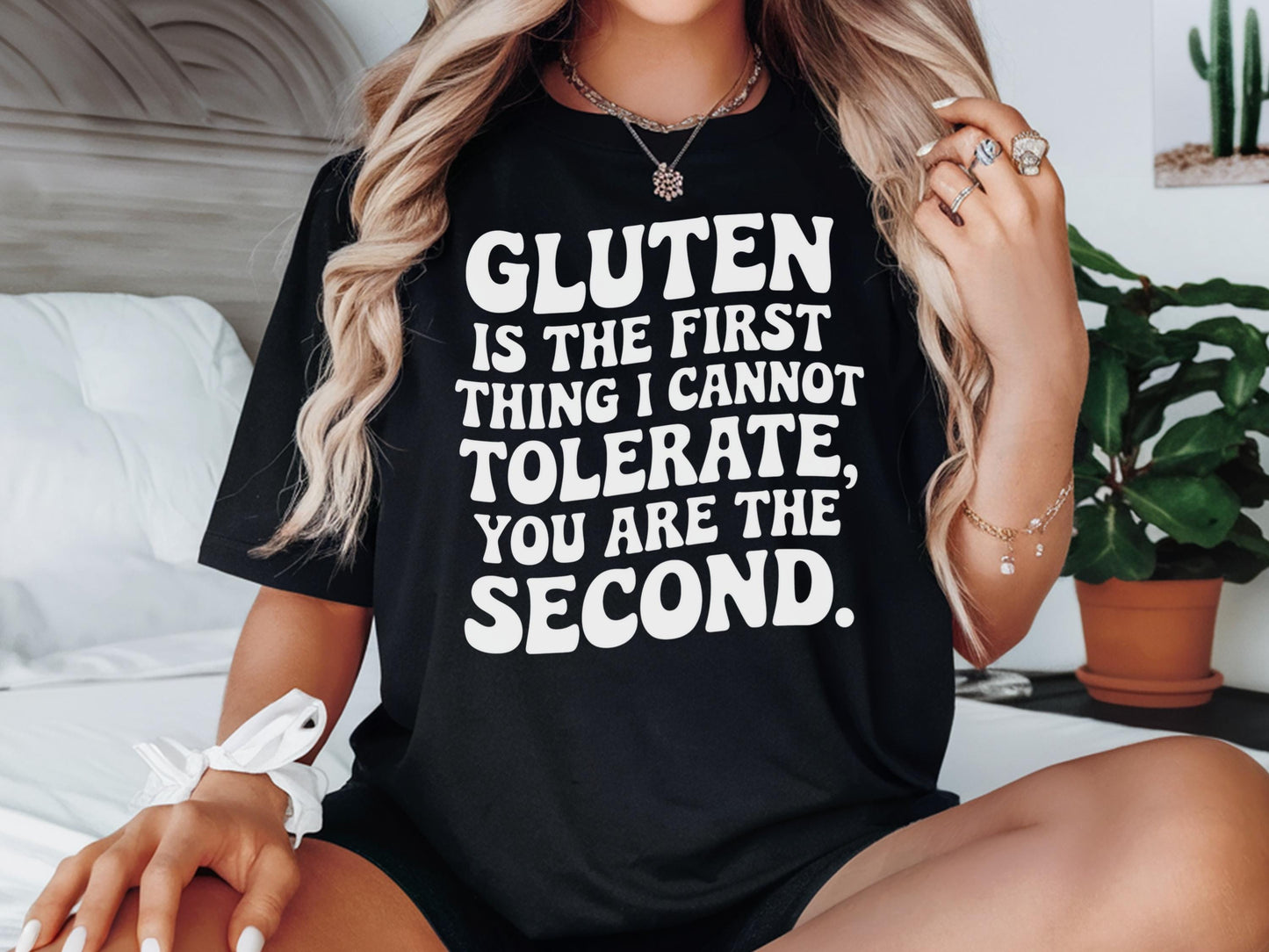 Gluten Is The First Thing I Cant Tolerate Youre The Second Shirt Funny Gluten Intolerance Shirt Celiac Disease Awareness Shirt Graphic Tee – Feel-Good Design · Trending Graphic Apparel