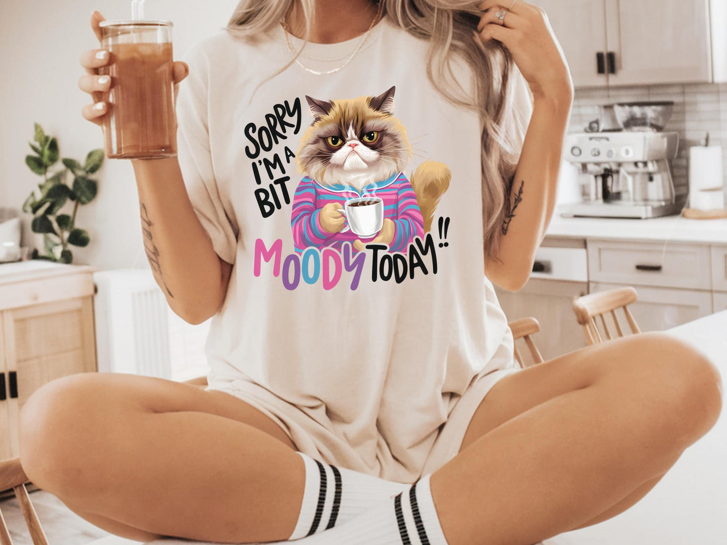 Moody Cat Shirt Cute Funny Coffee Shirt Cat Mom And Coffee Shirt Gifted Cat Coffee Lovers Coffee Loving Tee Shirt Coffee Giftful Graphic Tee – Cozy Vibes · Trending Graphic Apparel