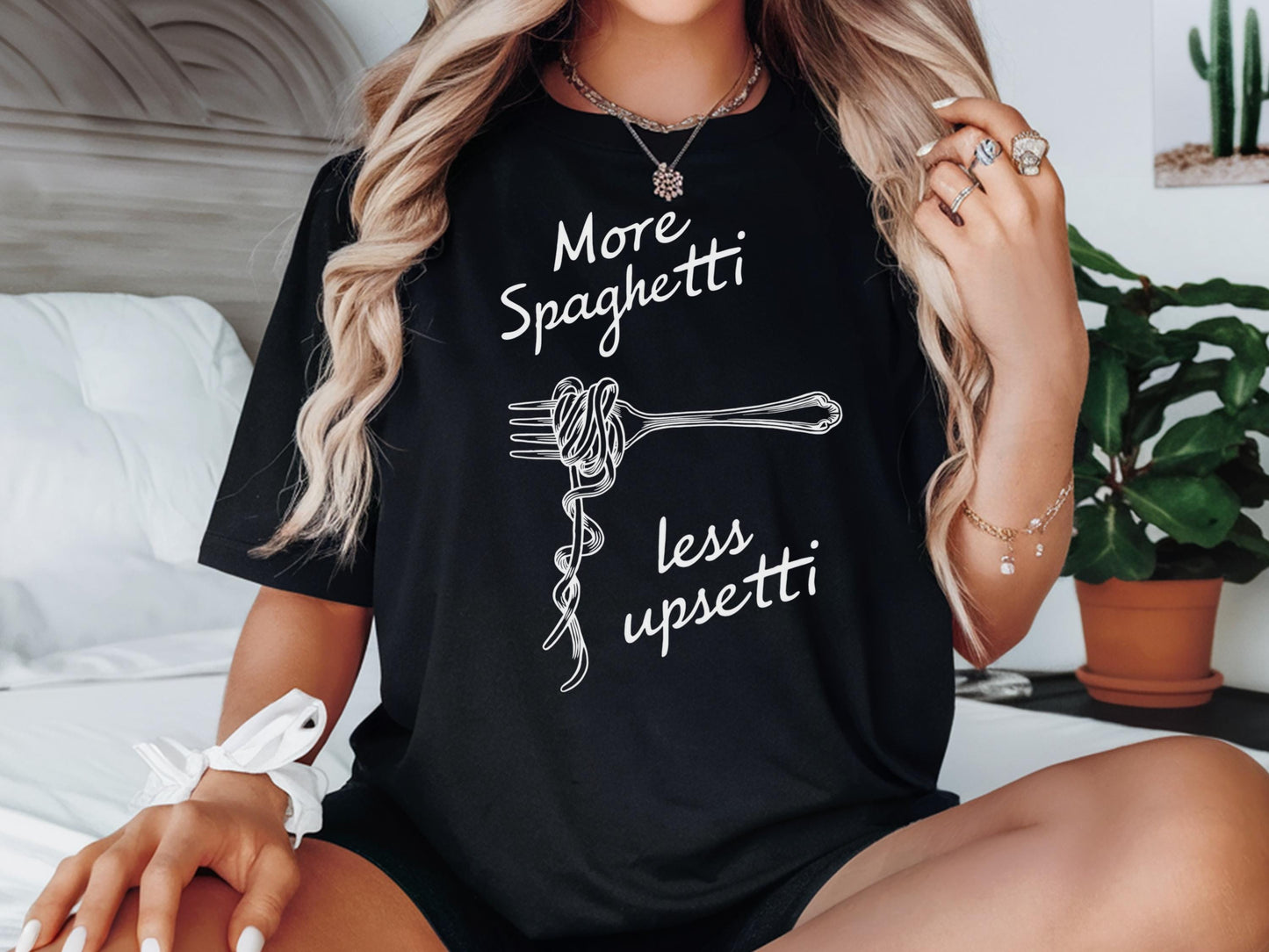 More Spaghetti Less Upsetti Shirt Spaghetti Shirt Silly Spaghetti Shirt Spaghetti Lover Gift Vintage Spaghetti Tee Funny Spaghetti Tee Graphic Tee – Soft Feel · Perfect For Daily Wear