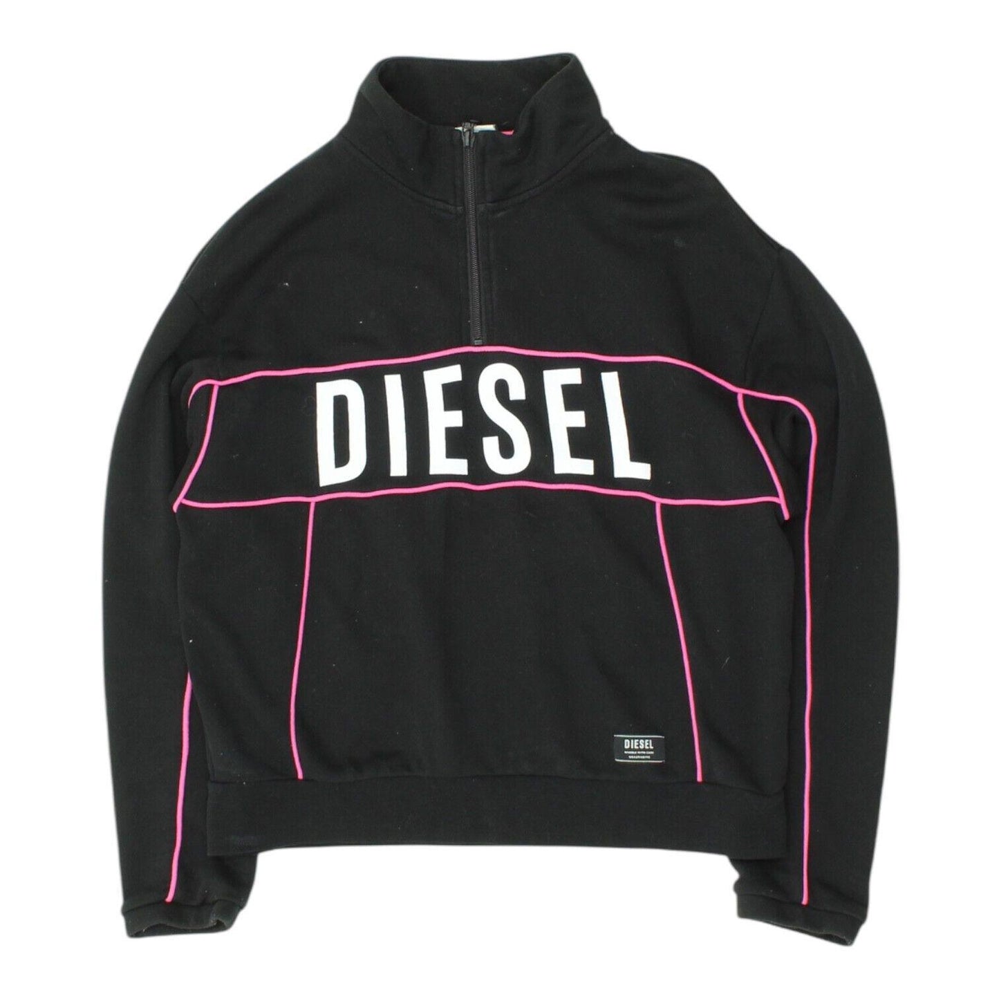 Diesel Womens Black Sweatshirt Sports Casual 12 Zip Designer Sweat Top Sweatshirt – Cozy Vibes · Top Pick For Any Outfit