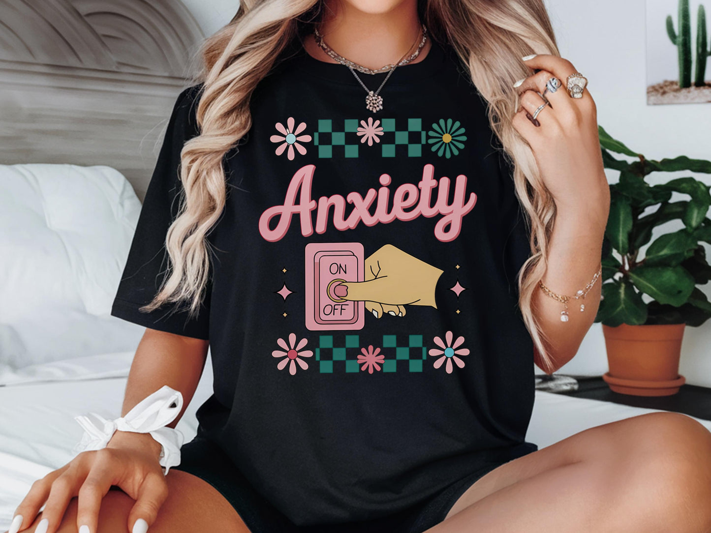 Anxiety On Off Switch Shirt Mental Health Awareness Shirt Funny Cute Psychology Student Gift Anxiety Gift Shirt Mental Health Tee Shirt Graphic Tee – Soft Feel · Great Gift For Fans