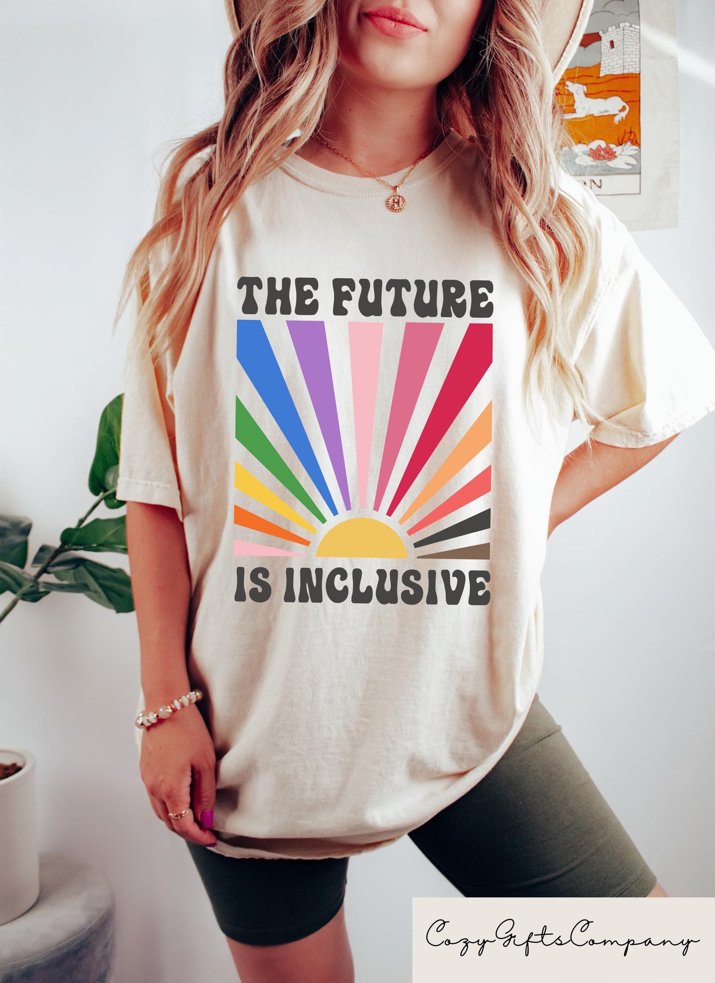 The Future Is Inclusive T shirt Retro LGBTQ Shirt Social Justice Sweatshirt Trans Gender Rights Outfit LGBTQ Gift Pride Ally Crewneck Sweatshirt – Premium Graphic · High-Quality Print