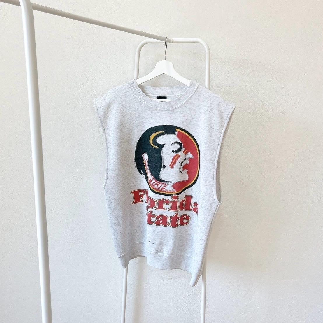 Vintage 90s Florida state FSU Seminoles Made in USA vintage Pm gray sweatshirt M Sweatshirt – Premium Graphic · Great Gift For Fans