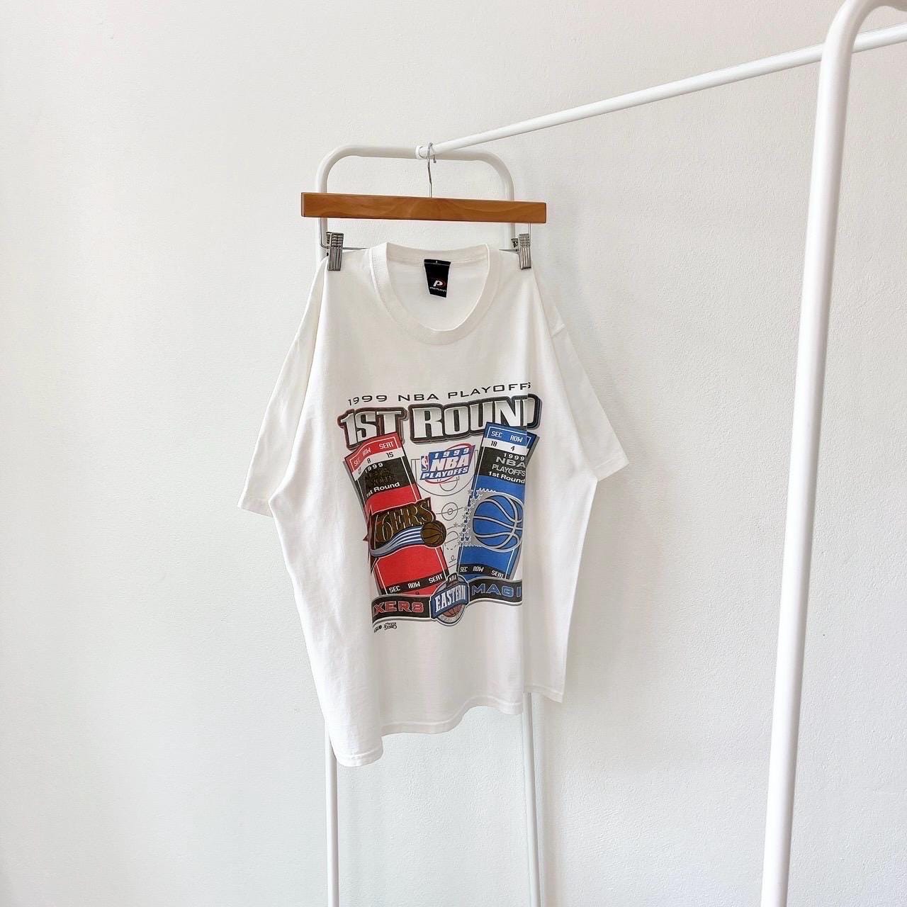 Vintage 90s NBA playoffs 76ers X Magics 1999 basketball Pro player white t shirt L Graphic Tee – Everyday Comfort · Trending Graphic Apparel