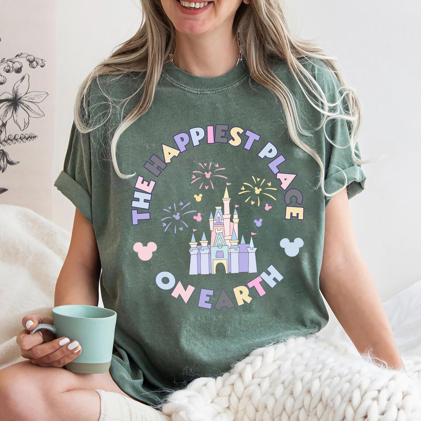 The Happiest Place One Earth Shirt Magical Castle Shirt Mickey Castle Shirt Disney Vacation Shirt Magical Kingdom Shirt Graphic Tee – Soft Feel · Great Gift For Fans