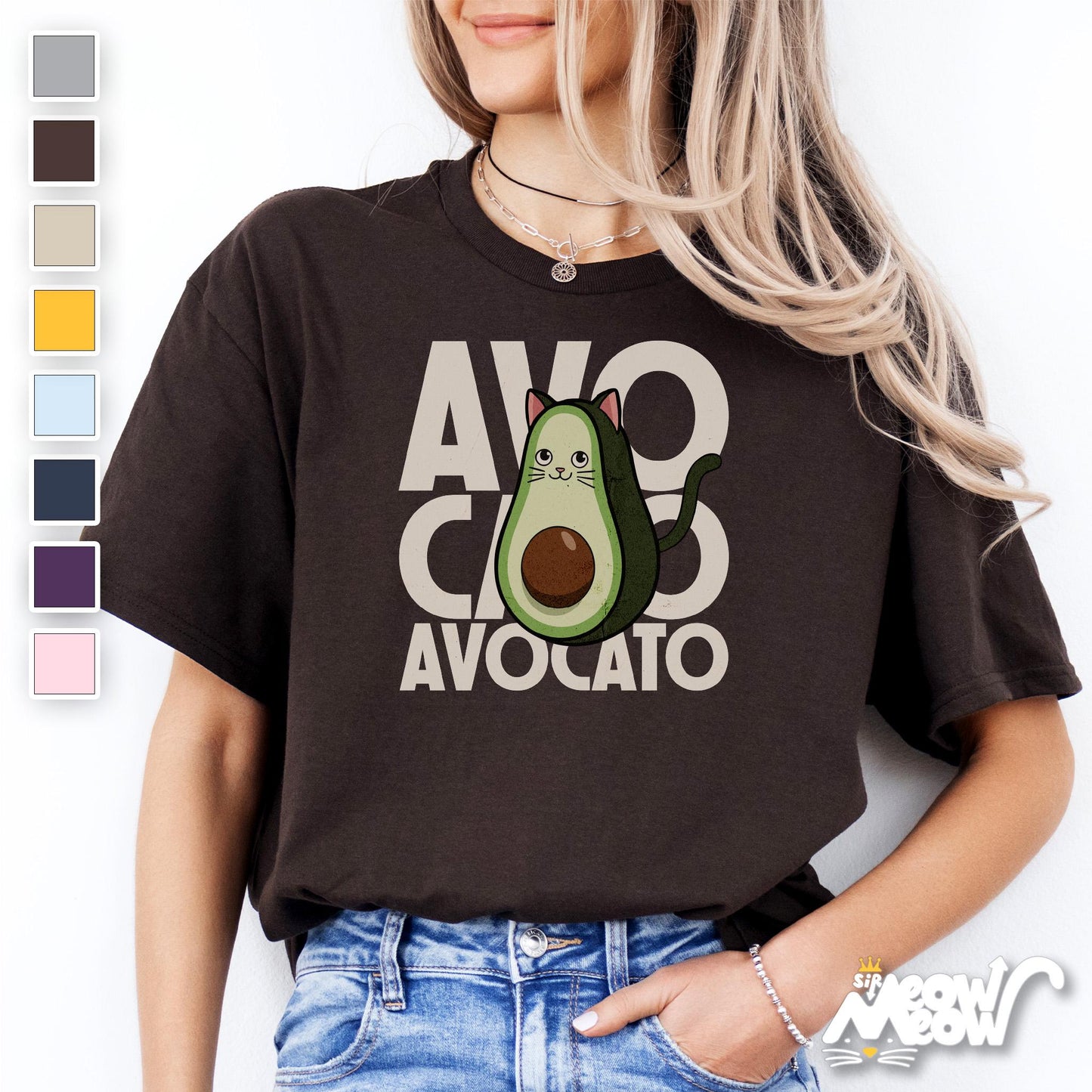 Funny Avocado Cat Shirt Cute Avocado And Cat Avocato Pun Tee Gift for Cat Lovers Graphic Tee – Fan Favorite · Top Pick For Any Outfit