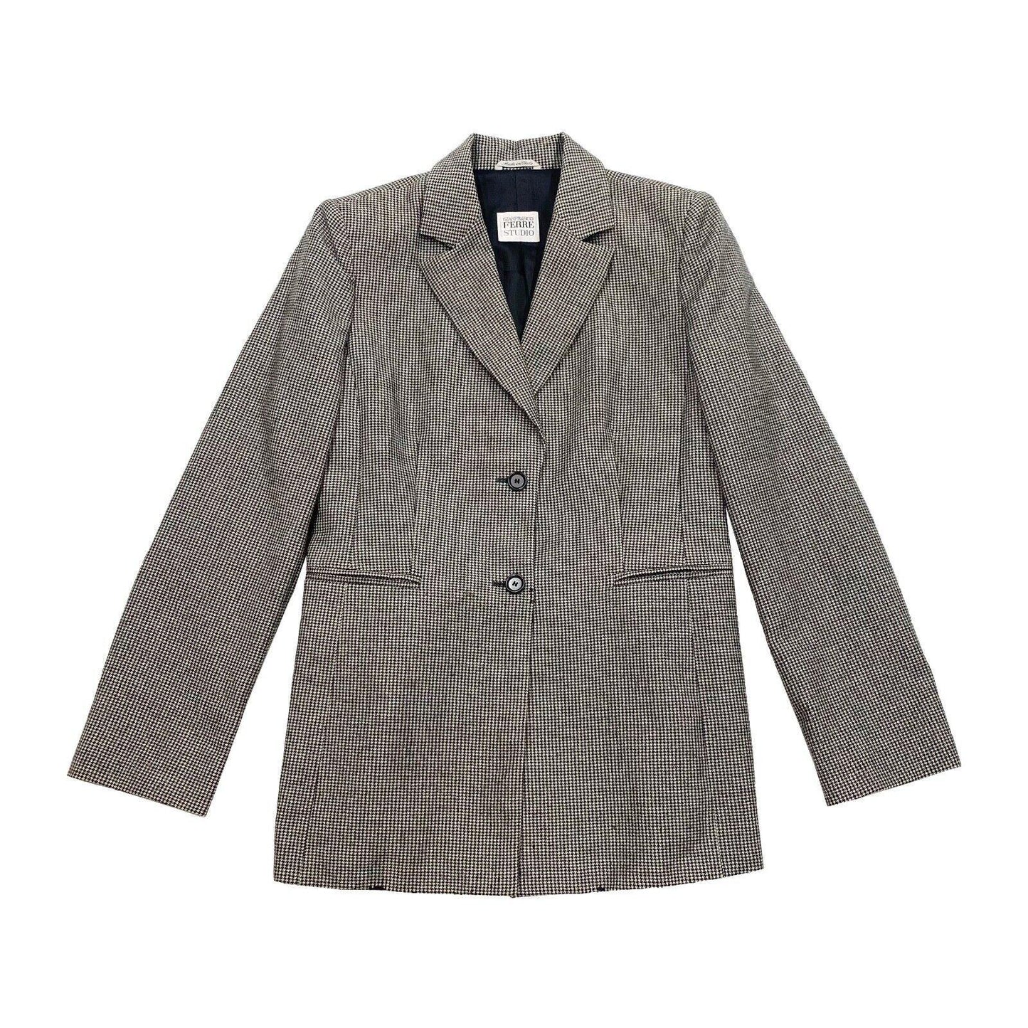 Gianfranco Ferr Studio Jacket Vintage Womens Blazer Formal Designer Grey Graphic Tee – Aesthetic Look · Perfect For Daily Wear
