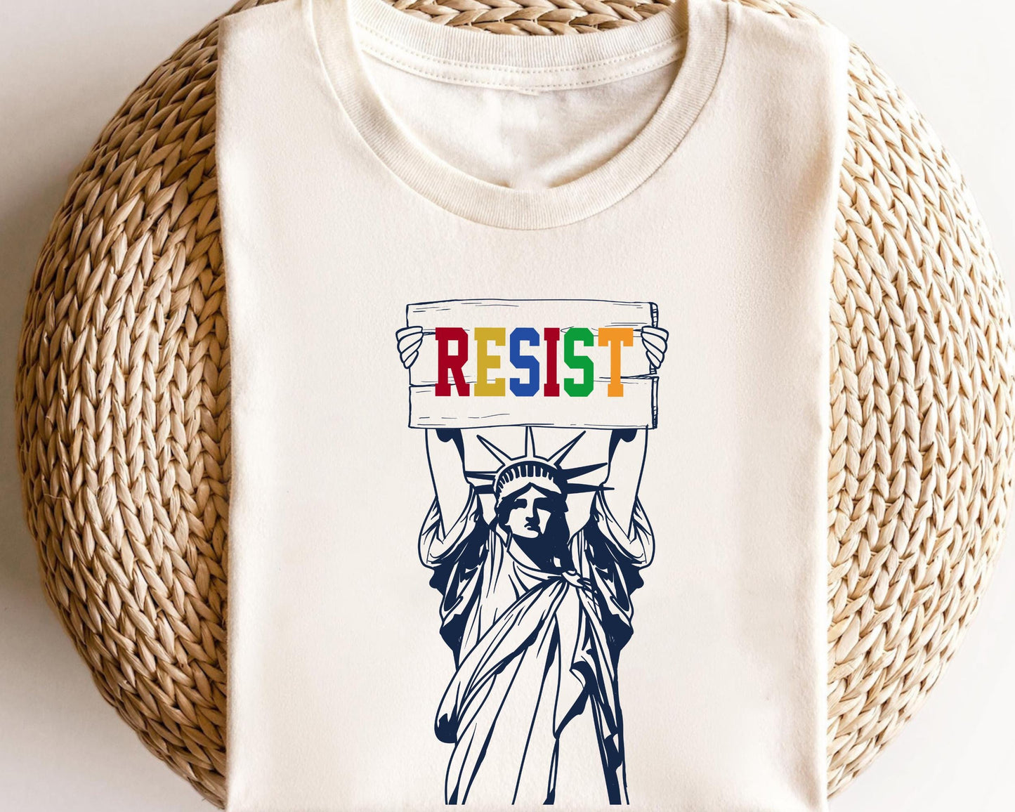 Statue of Liberty Shirt Resist Shirt Feminist Shirt Liberty TShirt Liberty Shirt Graphic Tee – Soft Feel · High-Quality Print