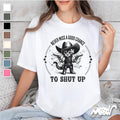 Funny Cowboy Cat T Shirt Never Miss a Good Chance to Shut Up Shirt Sarcastic Western Cat Tee Gift for Cat Lovers with Attitude Graphic Tee – Soft Feel · Trending Graphic Apparel