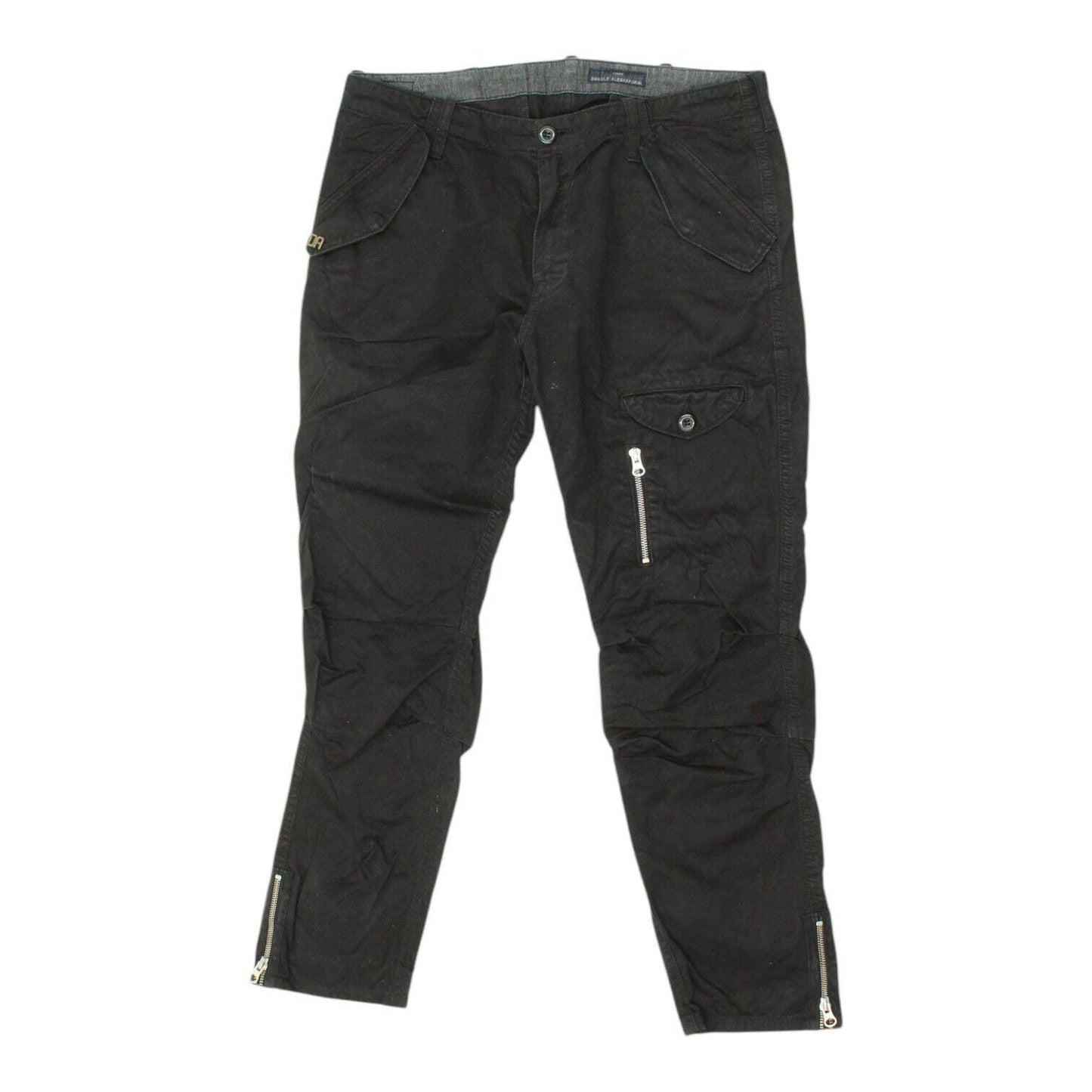 Daniele Alessandrini Mens Black Biker Style Cargo Pants Designer Trousers VTG Graphic Tee – Feel-Good Design · High-Quality Print
