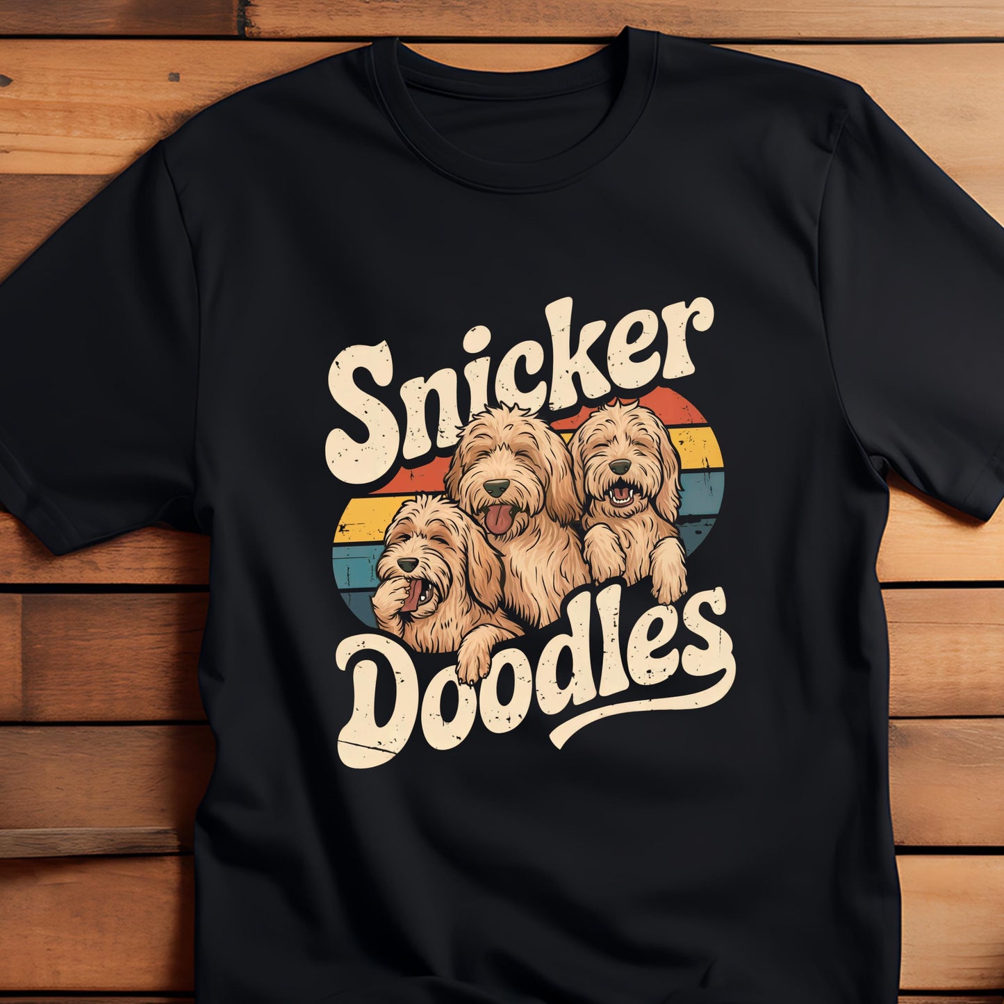 Snicker Doodles Retro Dog Lovers T Shirt Funny Pet Graphic Tee Cute Doodle Dog Art Shirt Vintage Style Canine Design Top Graphic Tee – Everyday Comfort · Perfect For Daily Wear