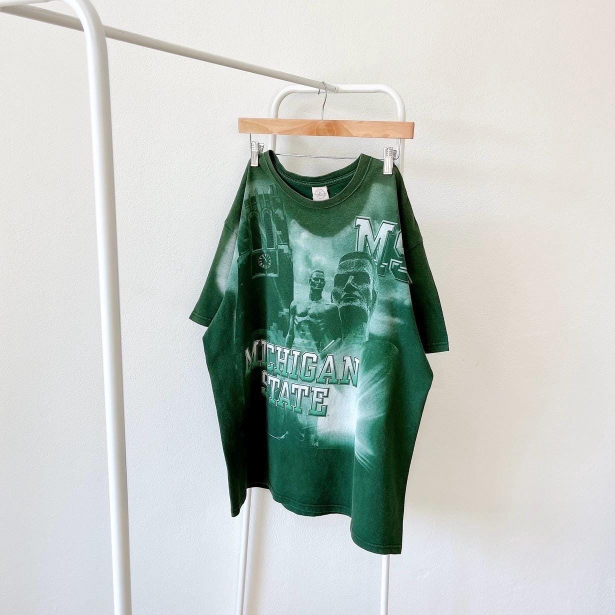 Vintage 00s Michigan State spartans NCAA 2000 OVP vintage Delta green t shirt XL Graphic Tee – Aesthetic Look · Top Pick For Any Outfit