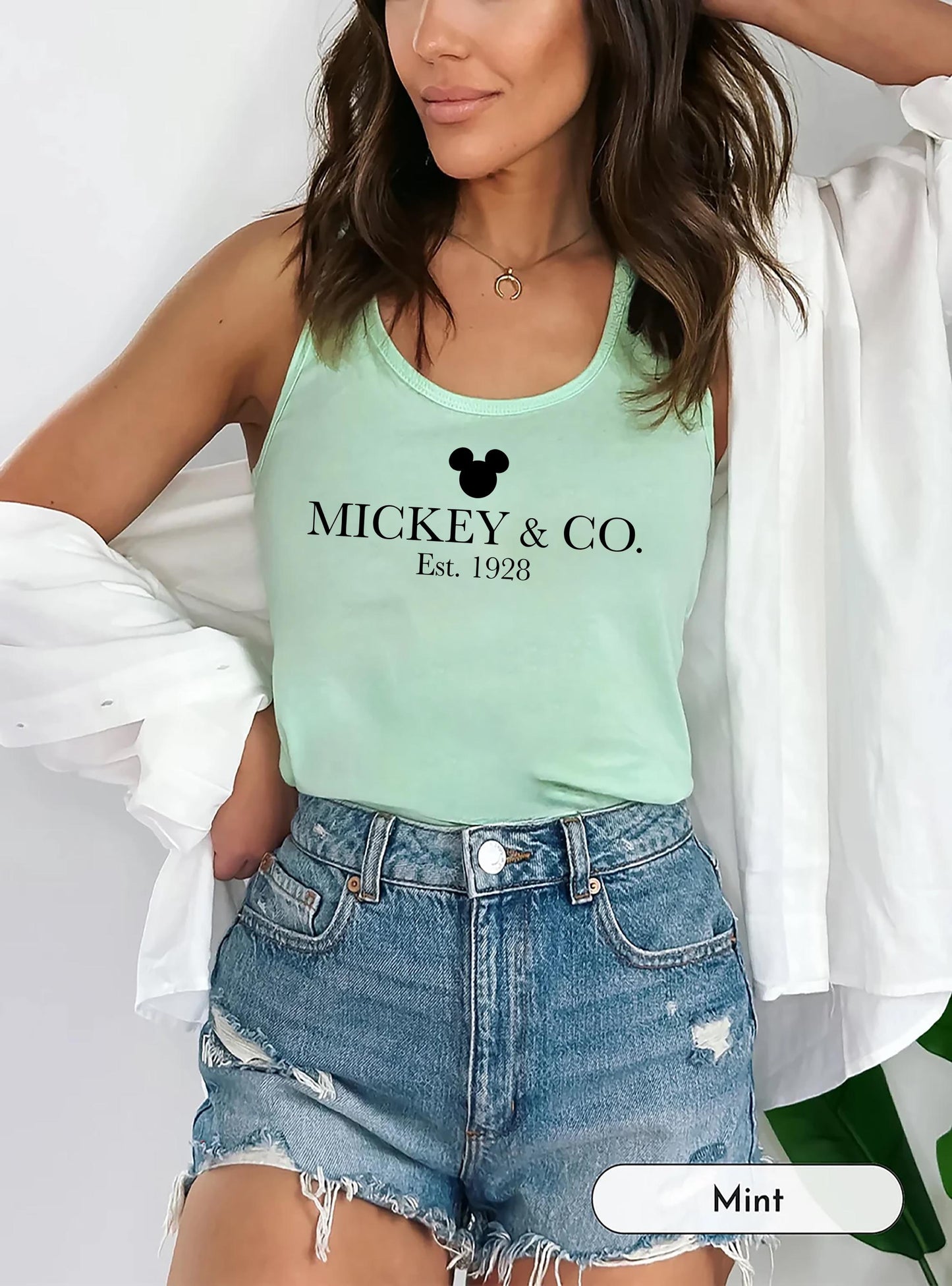 Disney Mickey and Co Tank Top Mickey and Co est 1928 Top Mickey And Friends Tee Disney Trip Shirt Disney World Family Trip T shirt Tank Top – Warm & Stylish · High-Quality Print