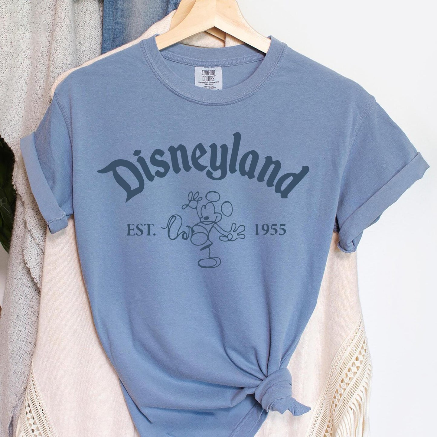 Disneyland Mickey Est 1955 T shirt Disneyland Gift Tee Mickey Sketch Shirt Disneyland Family Trip Tee Disney Trip Shirt Graphic Tee – Warm & Stylish · High-Quality Print
